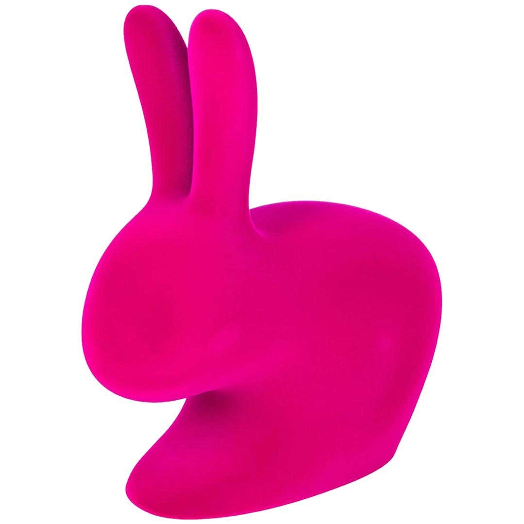 Fuchsia Velvet Rabbit Chair by Stefano Giovannoni For Sale at 1stDibs