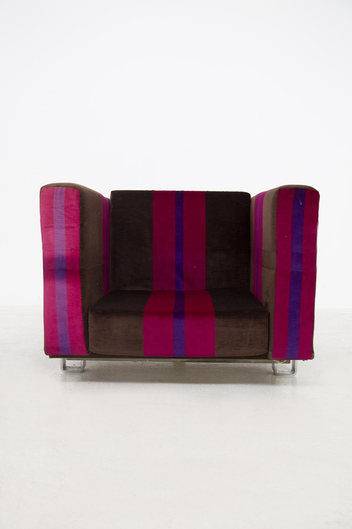 Mid-Century Modern Fuchsia Vintage Armchairs by Luigi Caccia Dominioni for Azucena For Sale