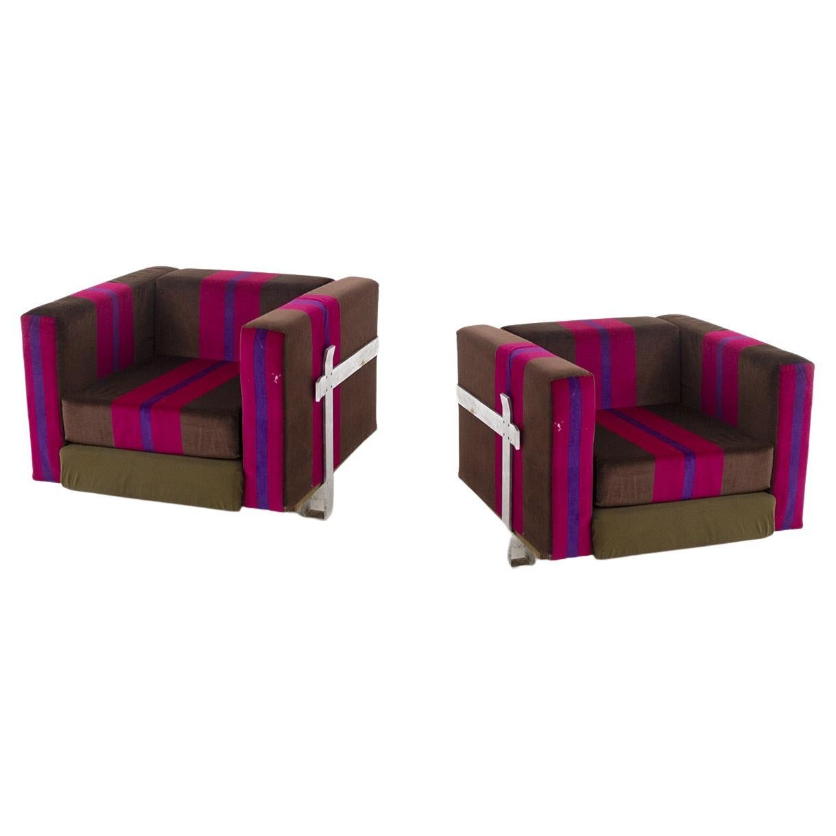 Poltrone vintage fucsia di Luigi Caccia Dominioni per Azucena