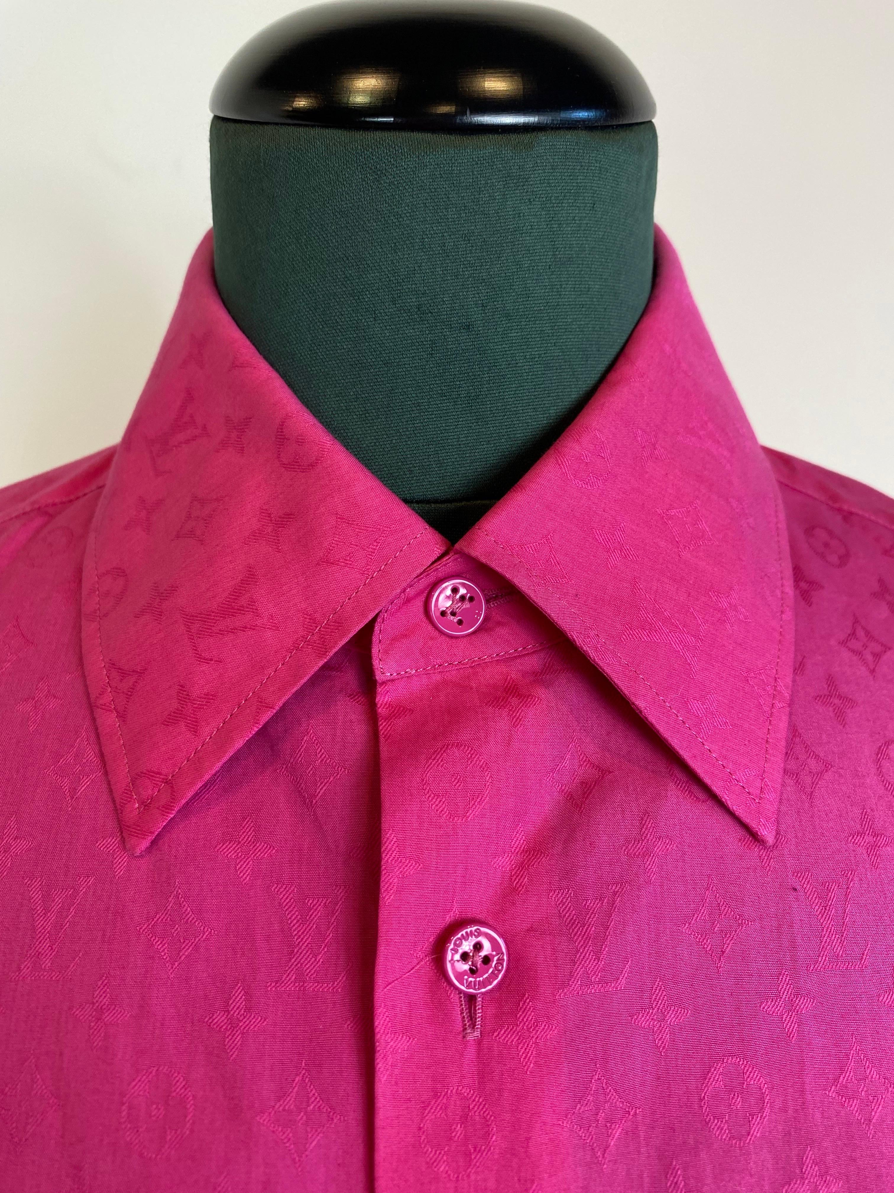 Women's or Men's Fucsia Louis Vuitton monogram shirt