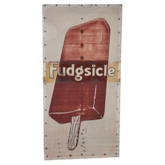 Fudgsicle Vintage Good Humor Ice Cream Truck Side Sheet Metal Panel