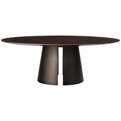 Fuego Round Dining Table with Green Tea Ash Top by Powell & Bonnell