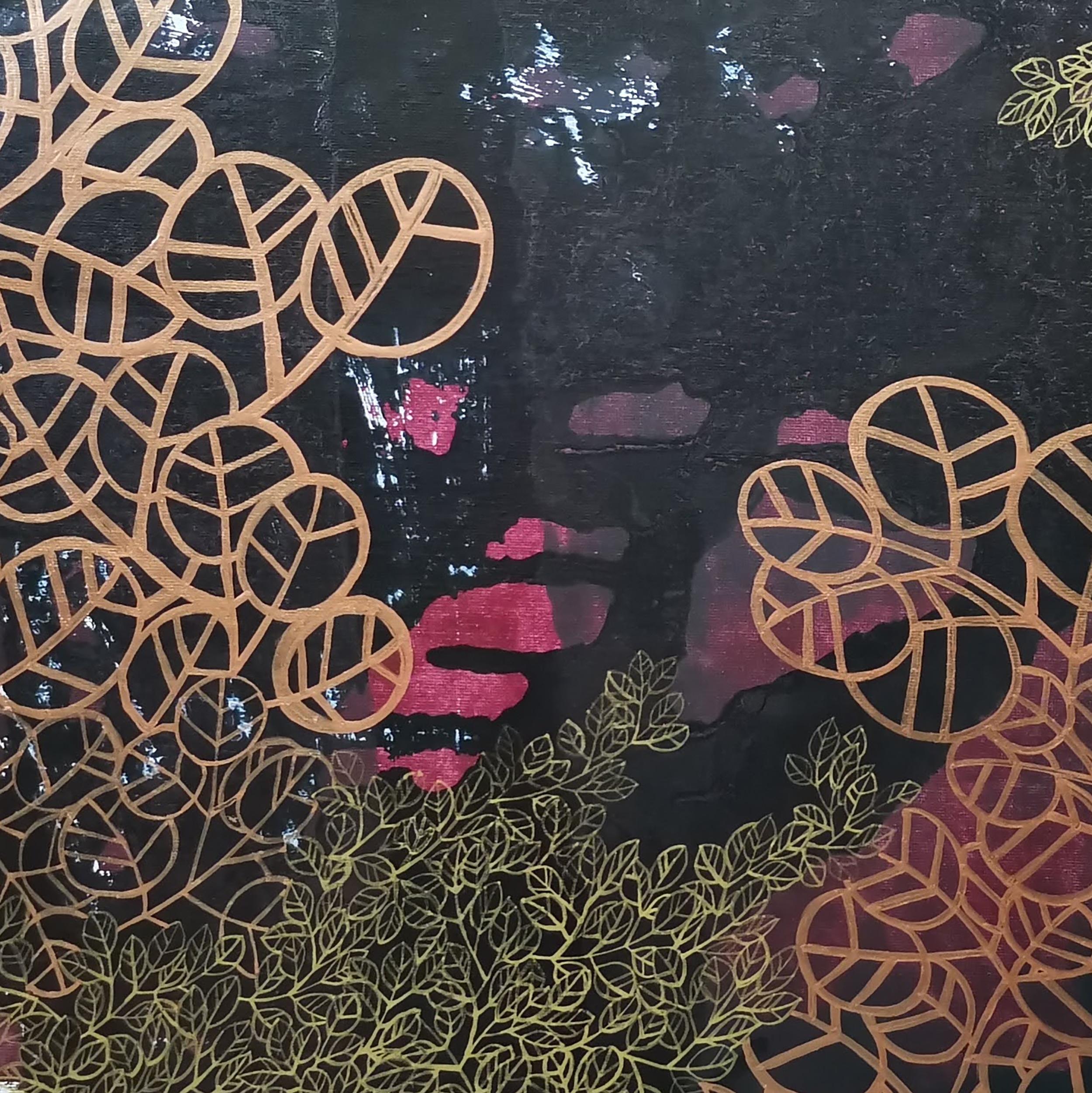 Paisaje Abstracto, Granate - Painting de Fuen Chin
