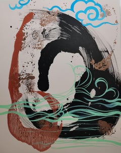 Expresionismo Abstracto, Caligrafía, Tinta Negra, Pincelada Gruesa