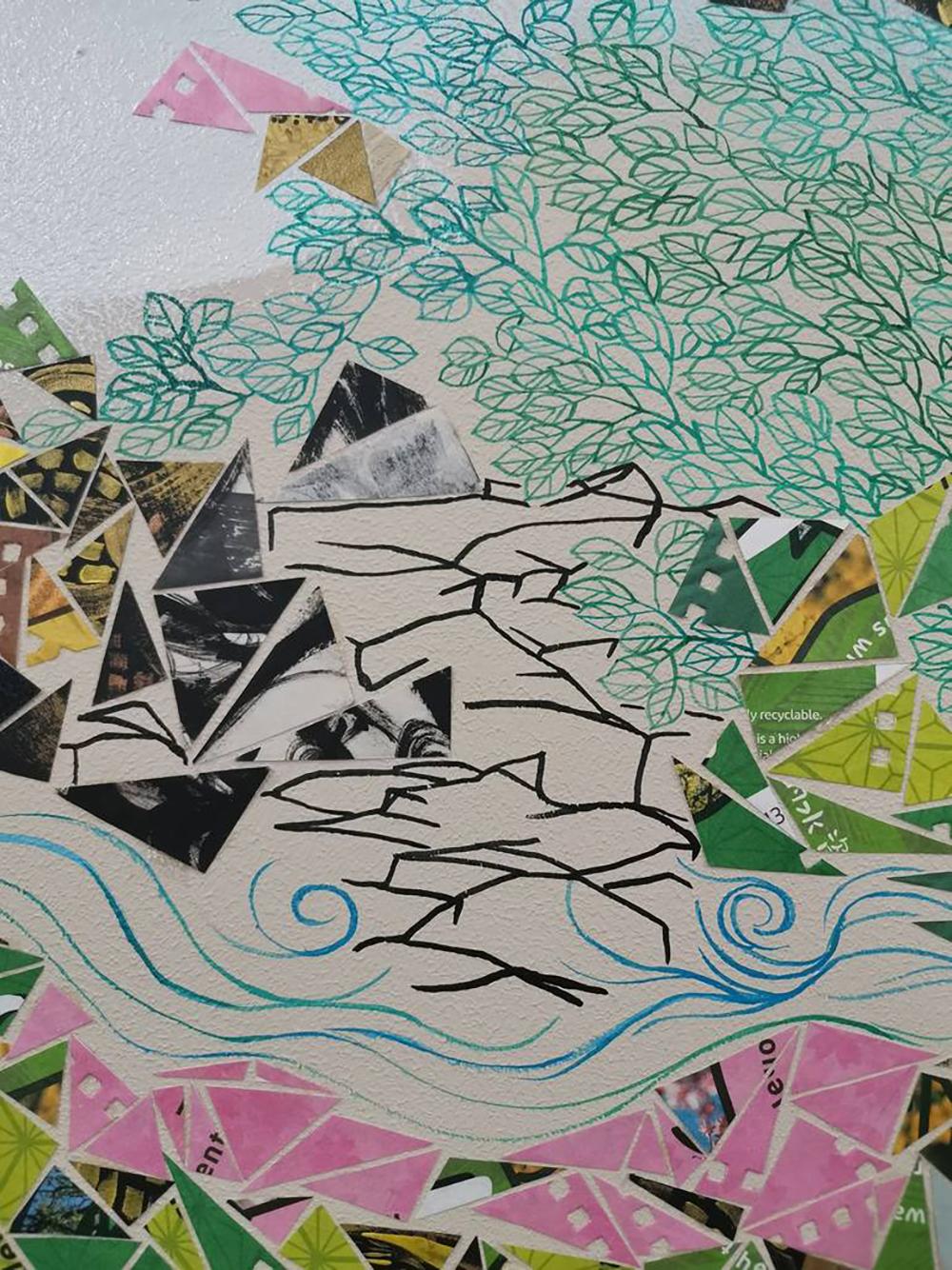 Siglo XXI, Abstracto, Técnica mixta, Paisaje natural, Montañas en venta 2