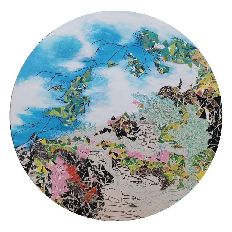 21st century, Abstract, Mixed Media, Natural Landscape, Mountains