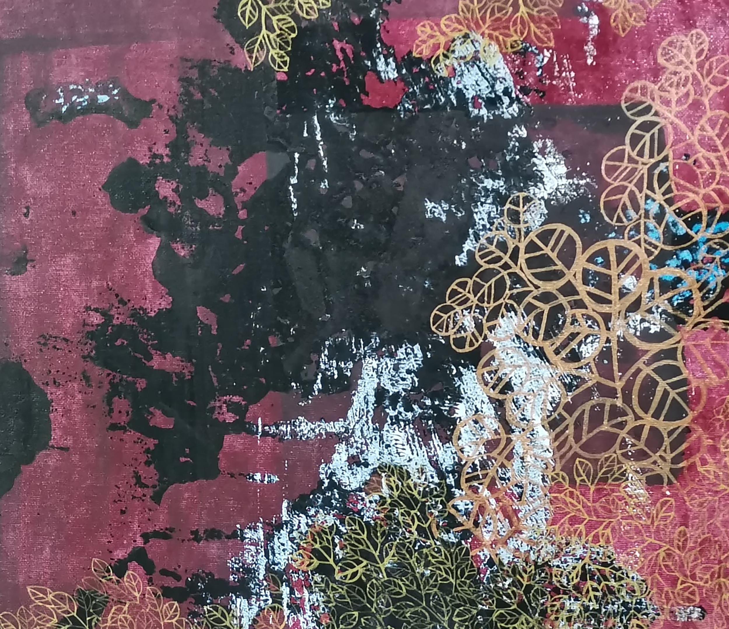 Paisaje Abstracto, Granate - Painting de Fuen Chin