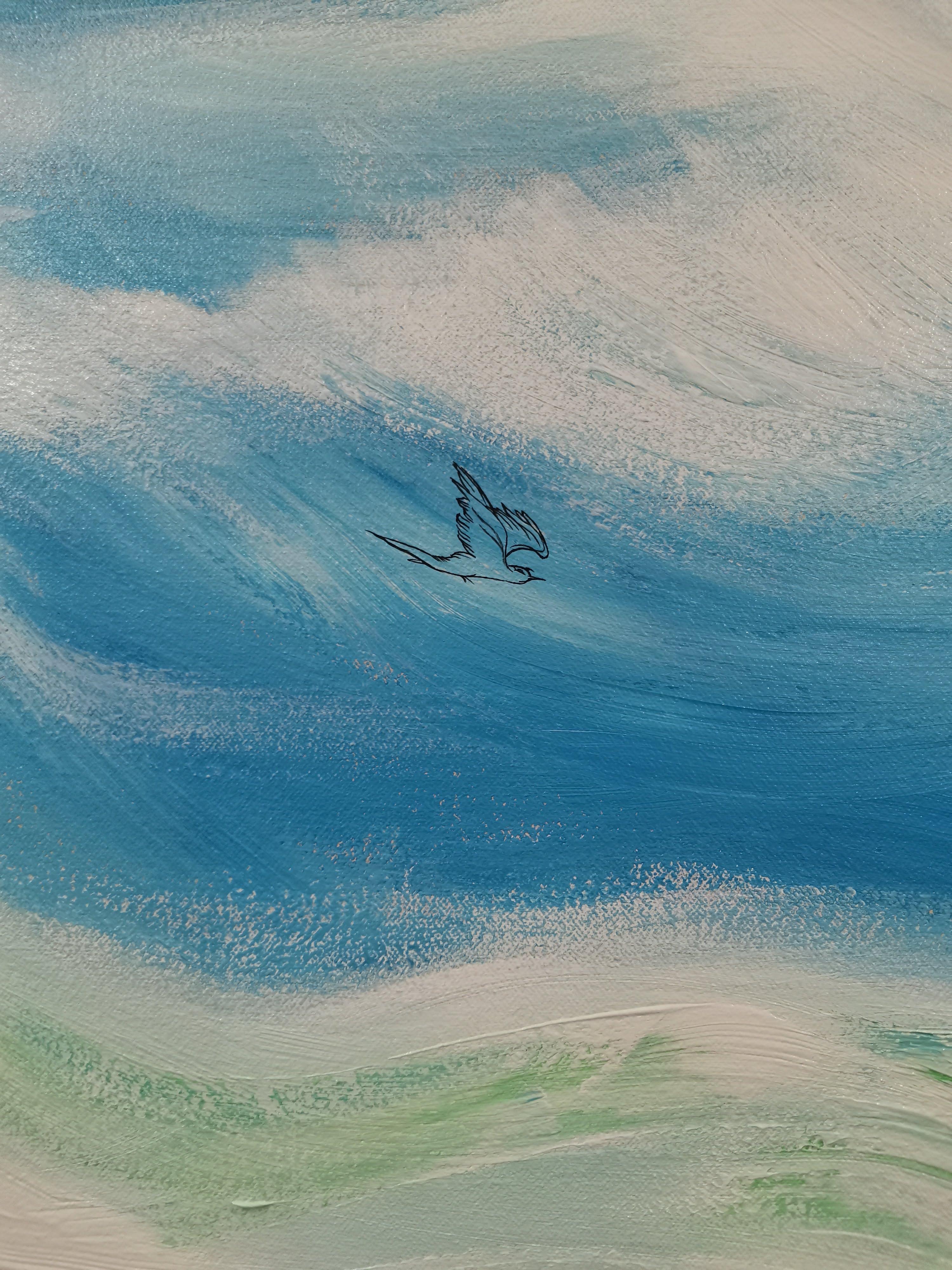 Impresionismo abstracto, Surrealismo, Paisaje - Landscape Painting Gris de Fuen Chin