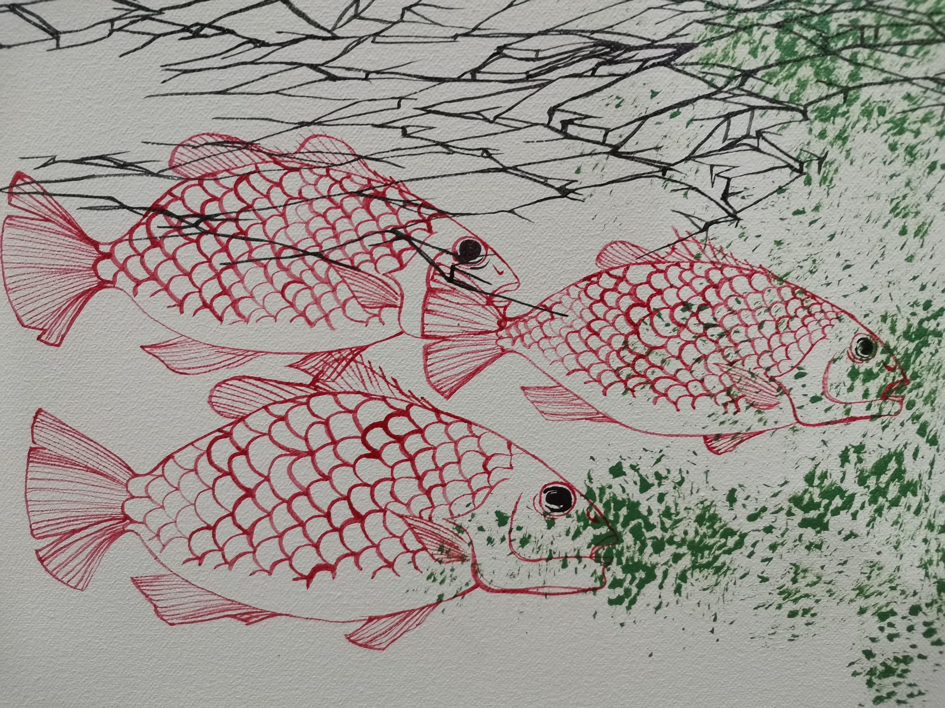 Jardín Hipermorfo 6.0 es una pintura figurativa de paisaje sobre los bosques de manglares y las criaturas:  peces, conchas, monos, pájaros y muchos más.

Inspirándome en los restos históricos del Reino Tua de Sungai Batu Kedah, en Kedah, utilicé