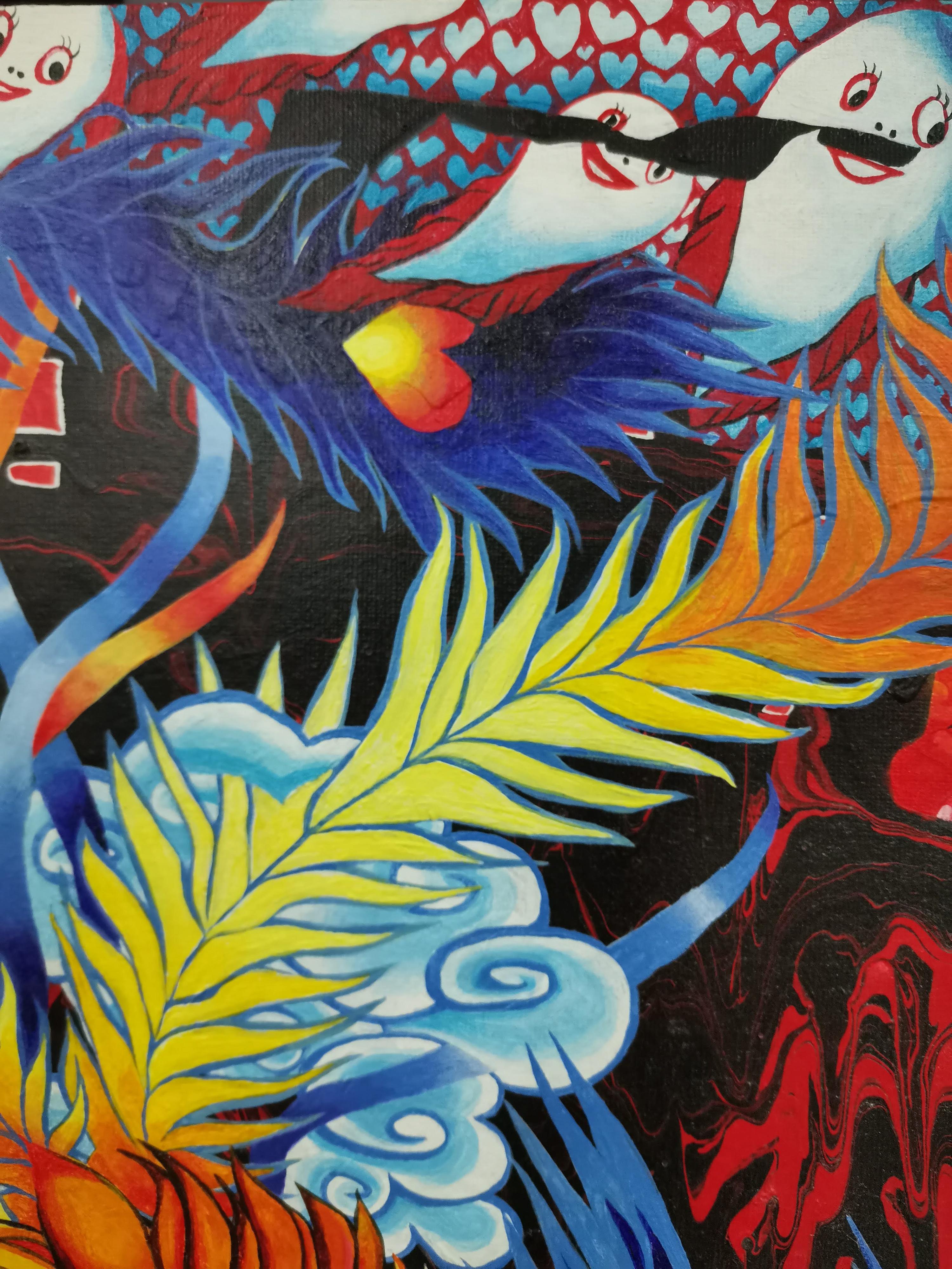 Fénix, Cósmica, Artista Femenina, Expresionista, Alter-ego, colorista en venta 1