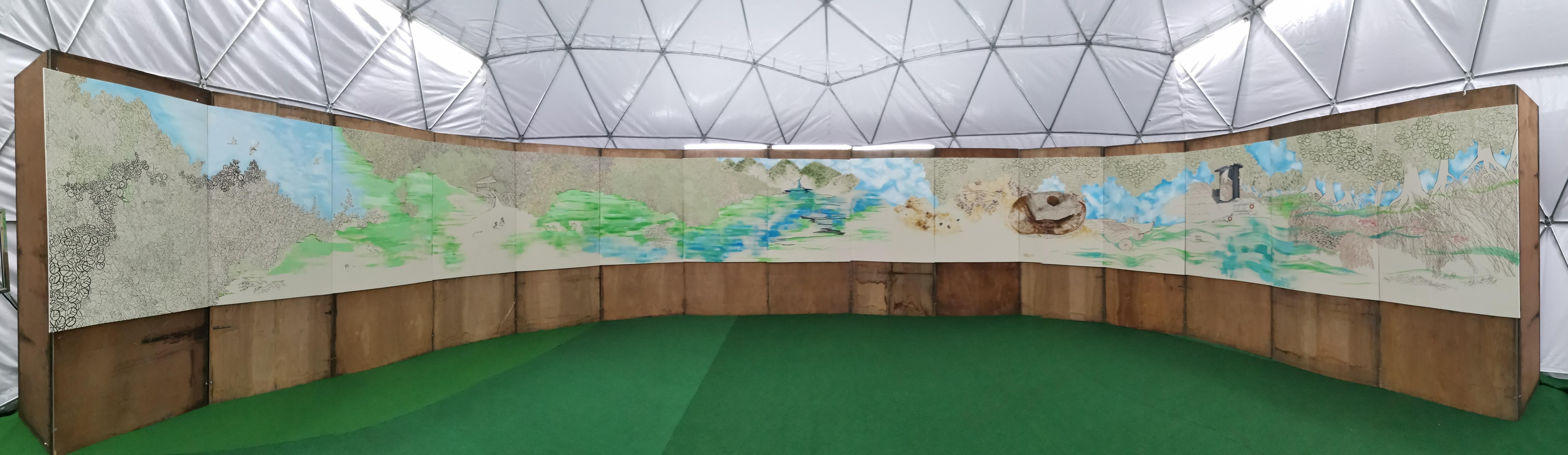 Landscape Painting di Fuen Chin - Hypermorph Garden 4.0, landscape painting, extra-large artwork