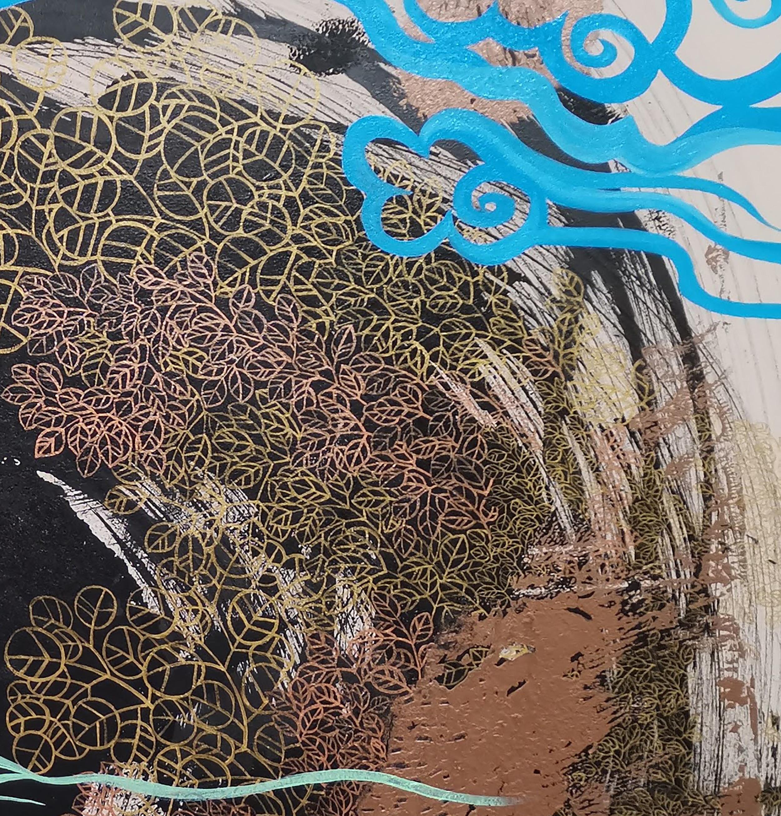 Expresionismo Abstracto, Caligrafía, Tinta Negra, Pincelada Gruesa en venta 3