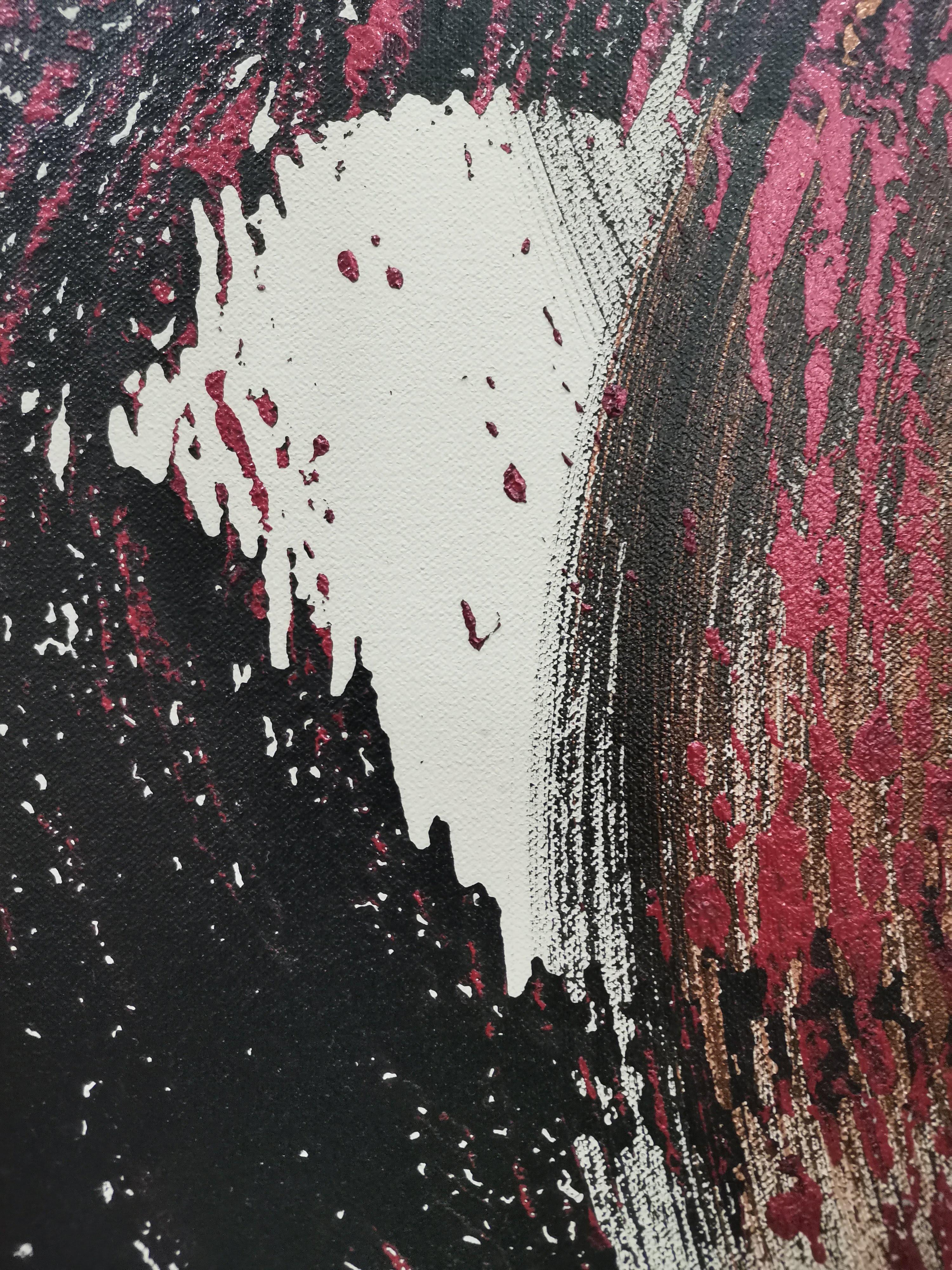 Expresionismo Abstracto, Caligrafía, Tinta Negra, Pincelada Gruesa en venta 3