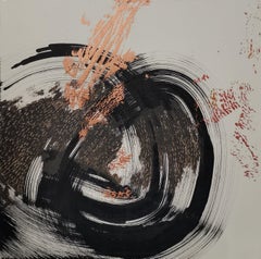Espressionismo astratto, calligrafia, inchiostro nero, pennellata spessa