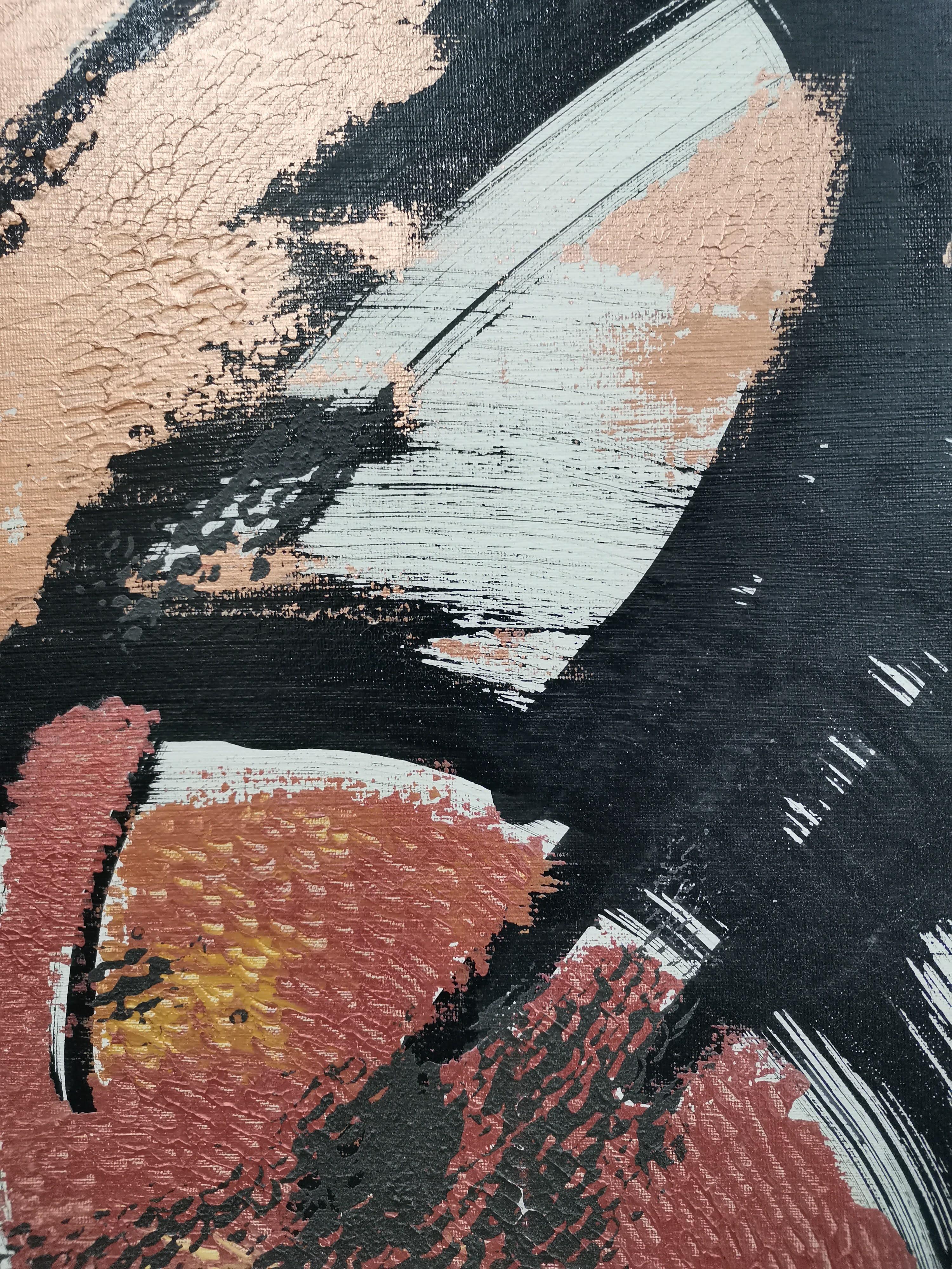 Expresionismo Abstracto, Caligrafía, Tinta Negra, Pincelada Gruesa en venta 2