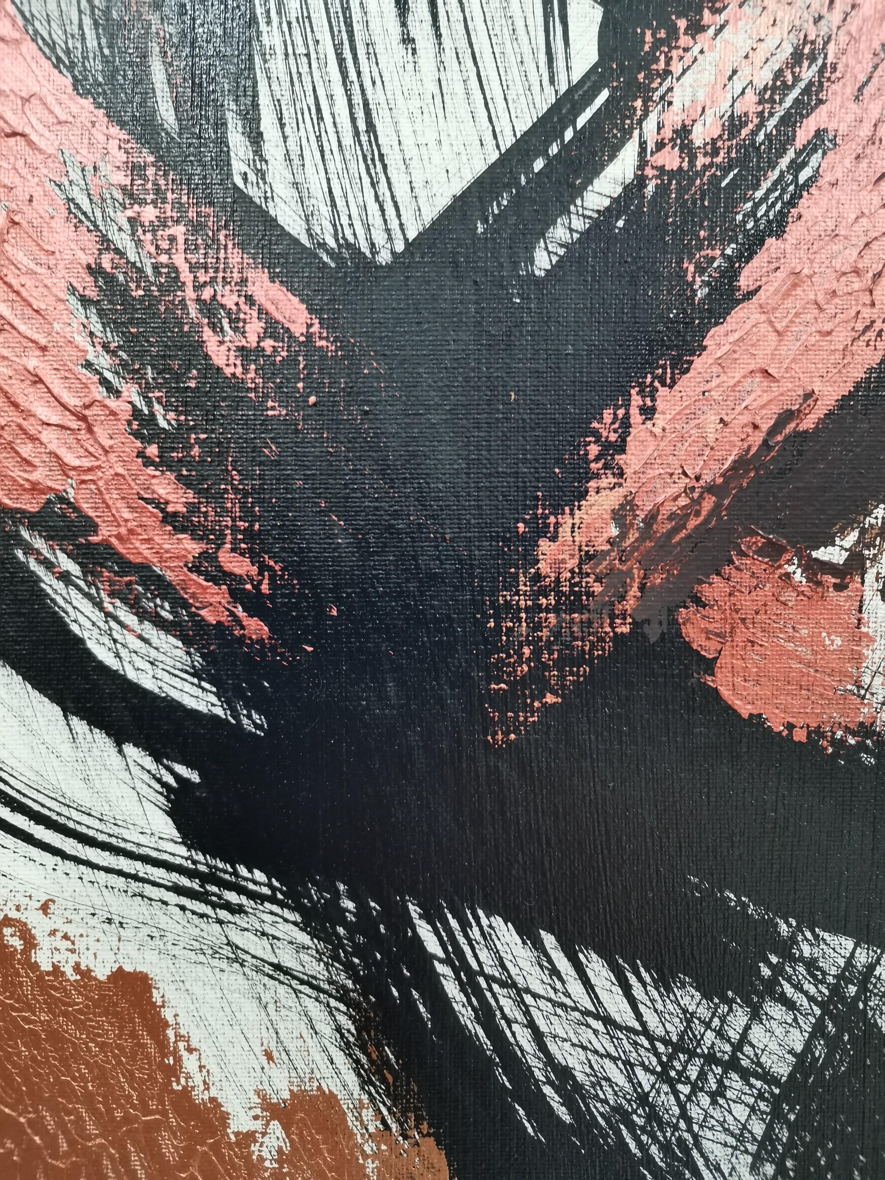 Expresionismo Abstracto, Caligrafía, Tinta Negra, Pincelada Gruesa en venta 1