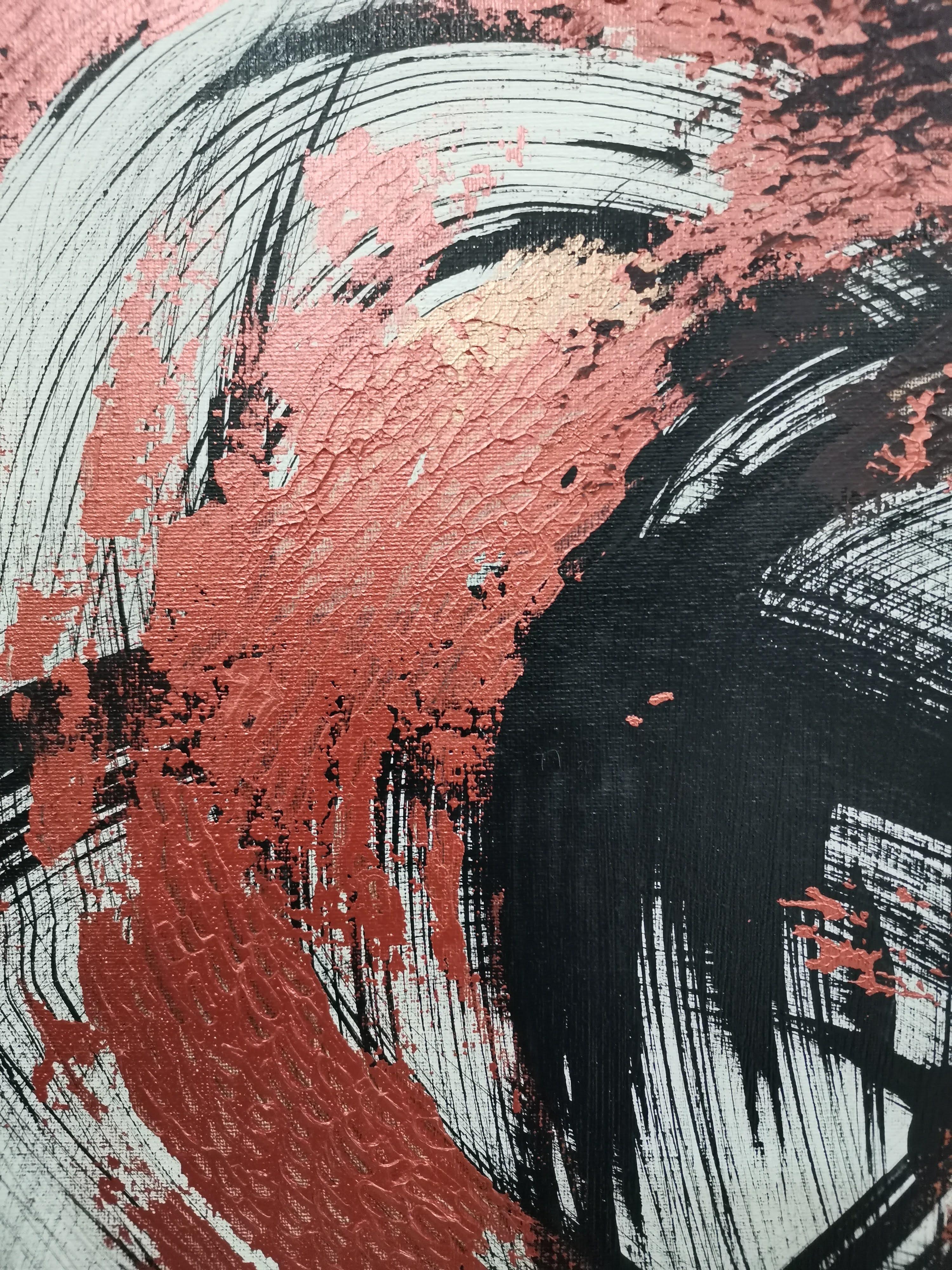 Expresionismo Abstracto, Caligrafía, Tinta Negra, Pincelada Gruesa en venta 2