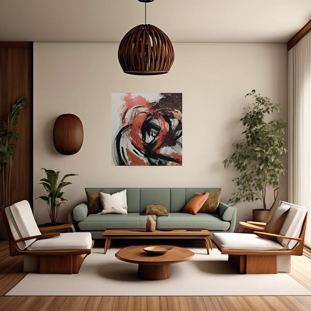 Expresionismo Abstracto, Caligrafía, Tinta Negra, Pincelada Gruesa en venta 5