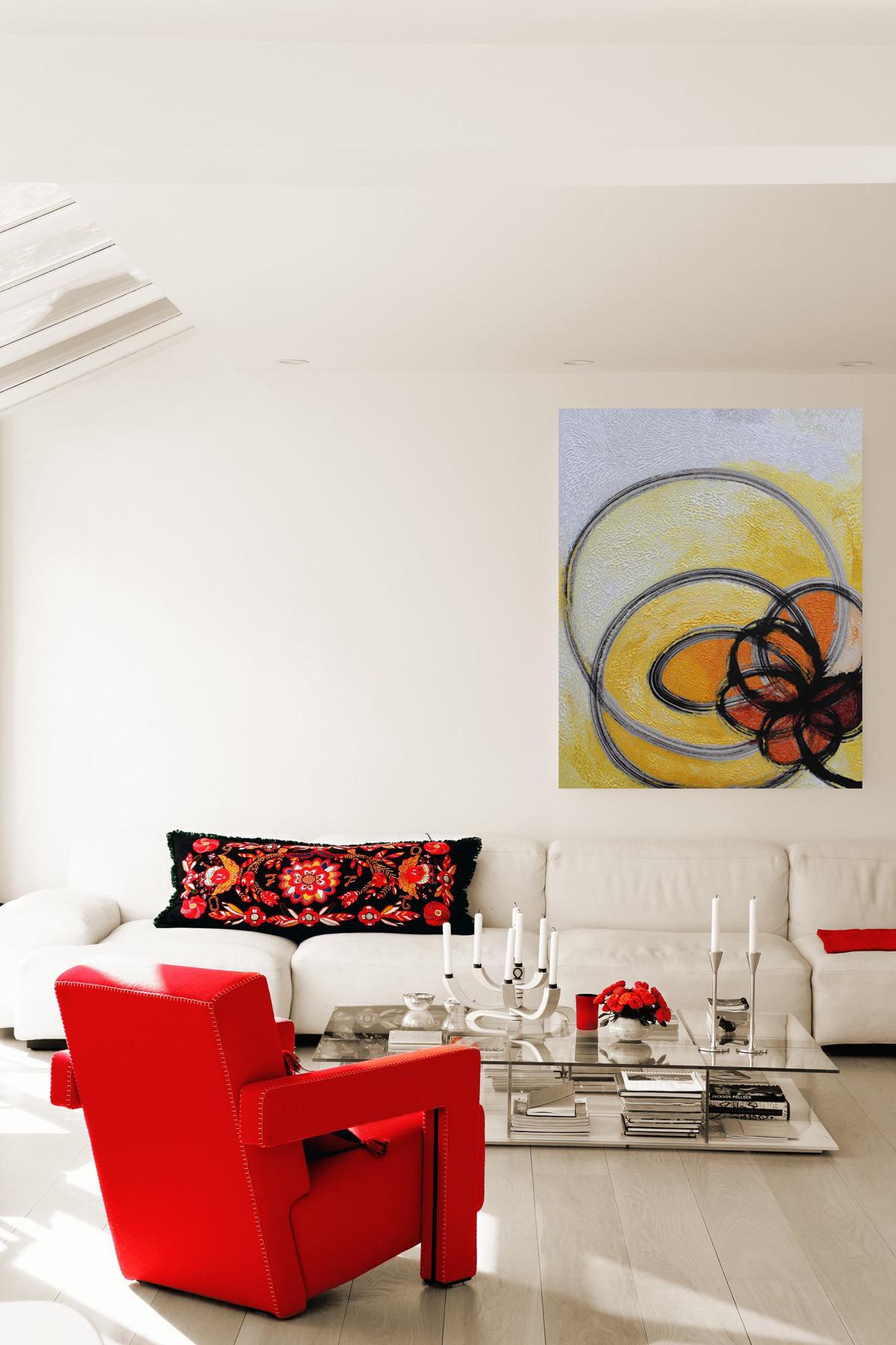 Girasoles, Impresionismo abstracto, Figurativo, Técnica mixta, Primavera en venta 1