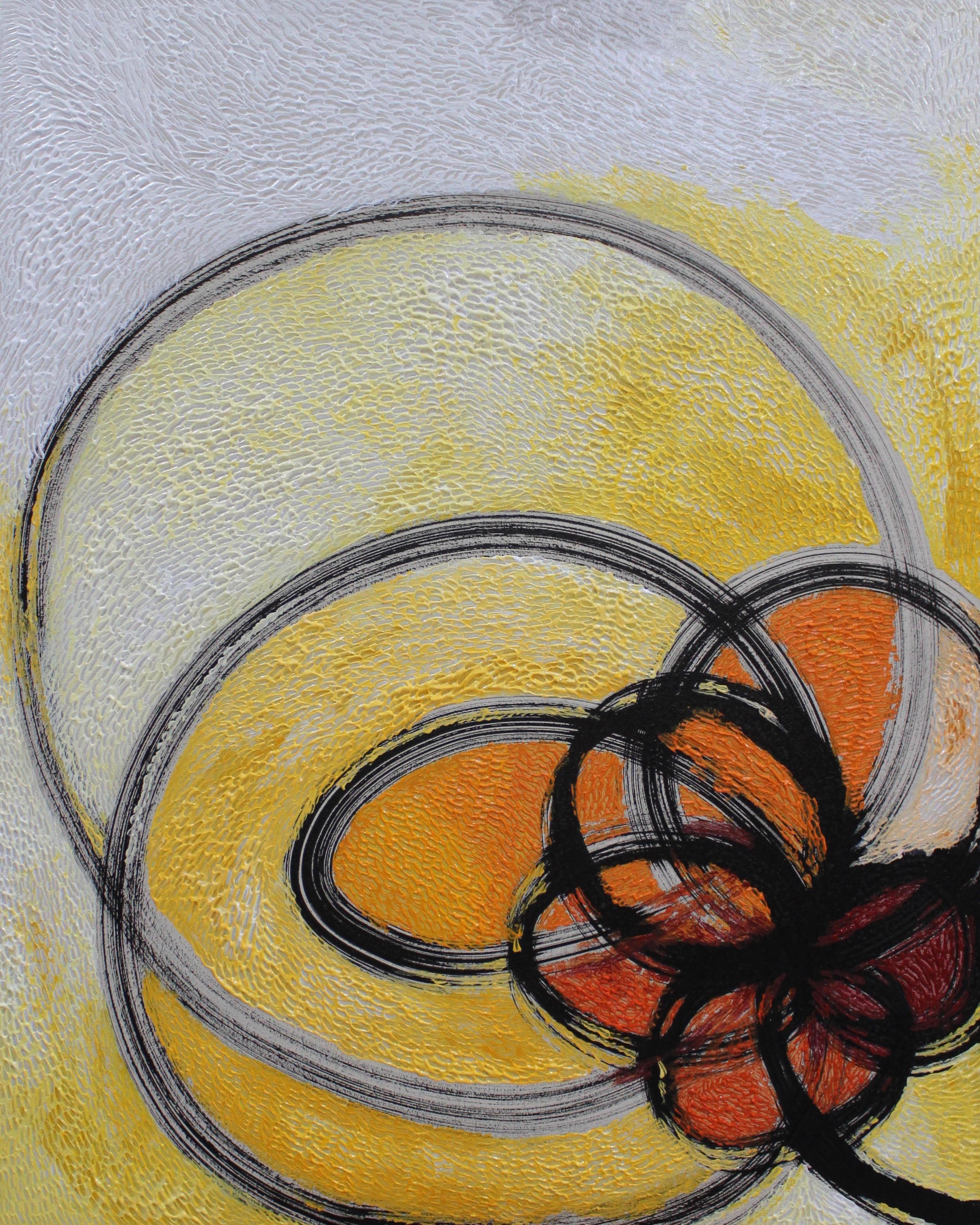 Girasoles, Impresionismo abstracto, Figurativo, Técnica mixta, Primavera
