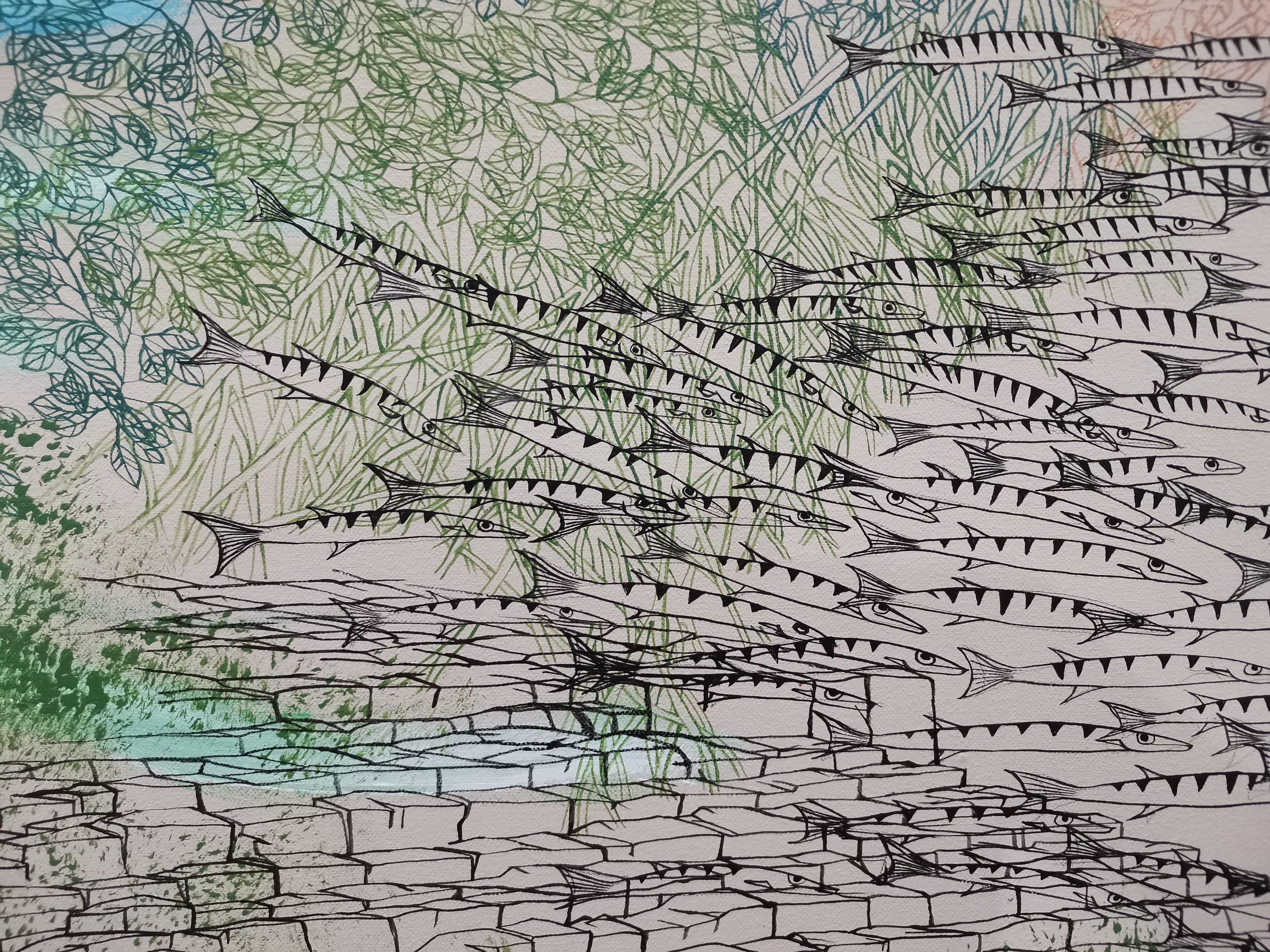 Landscape, Extra-large painting, Figurative, Mangrove (Zeitgenössisch), Painting, von Fuen Chin