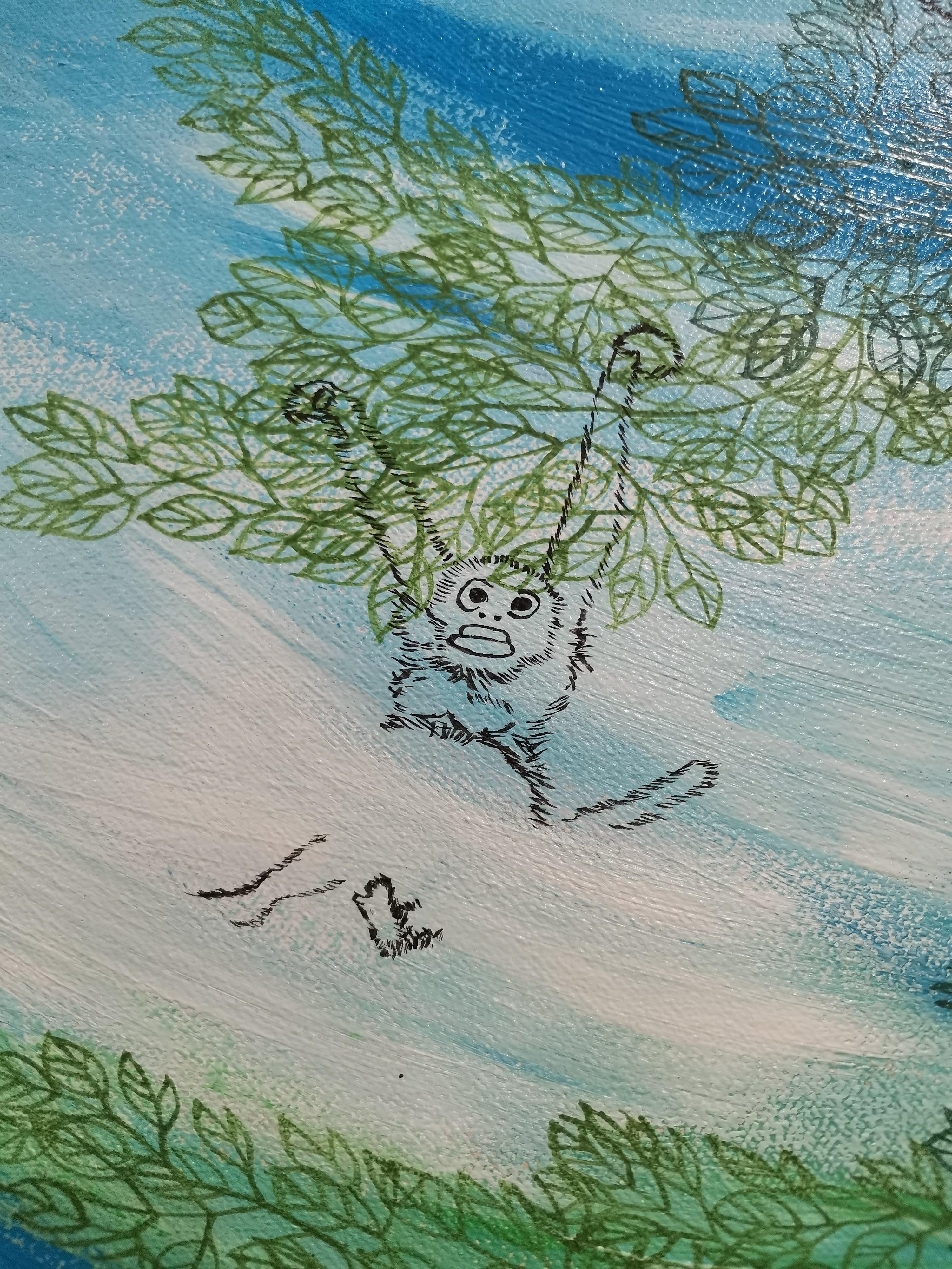 Landscape, Extra-large painting, Figurative, Mangrove im Angebot 4