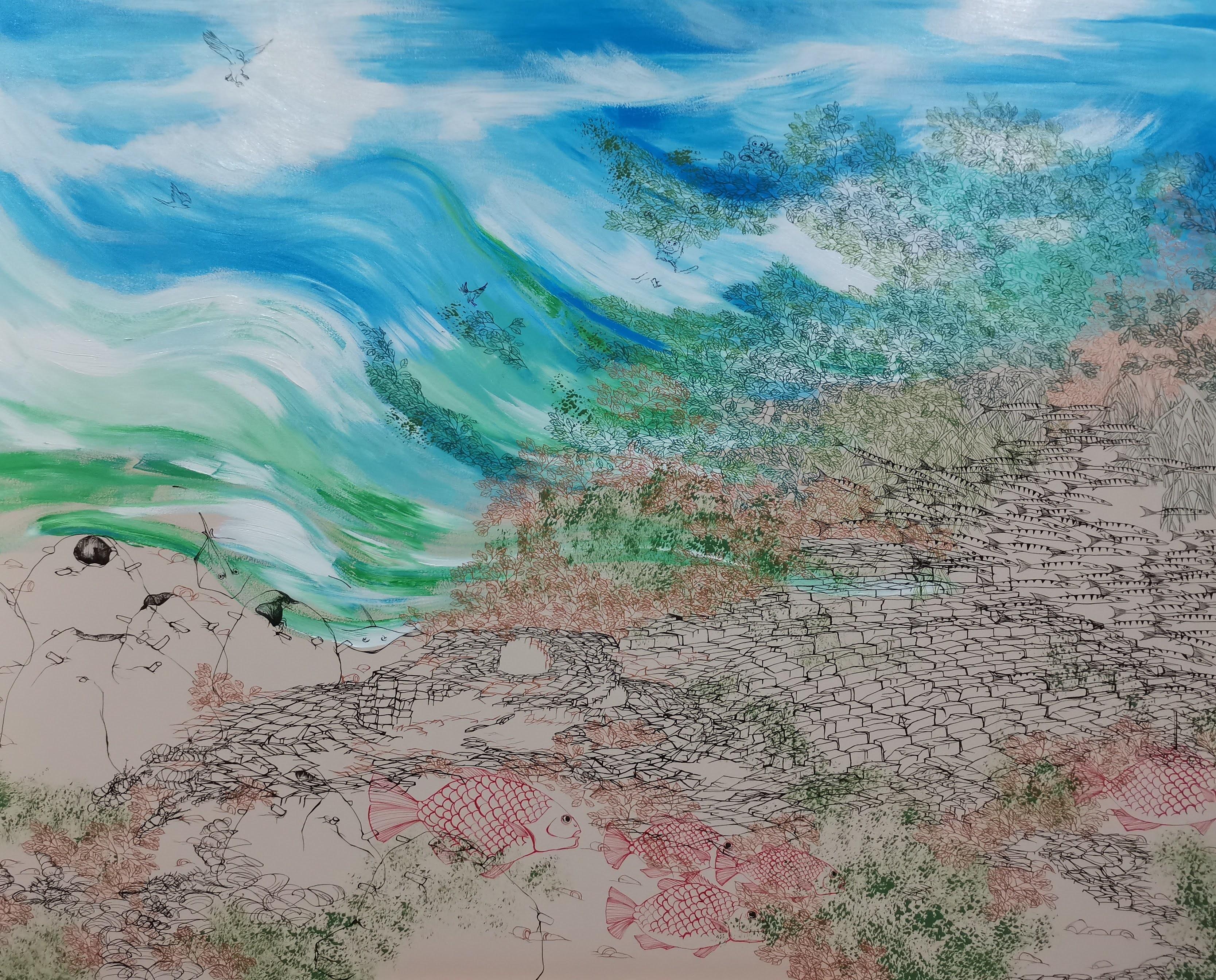 Landscape, Extra-large painting, Figurative, Mangrove