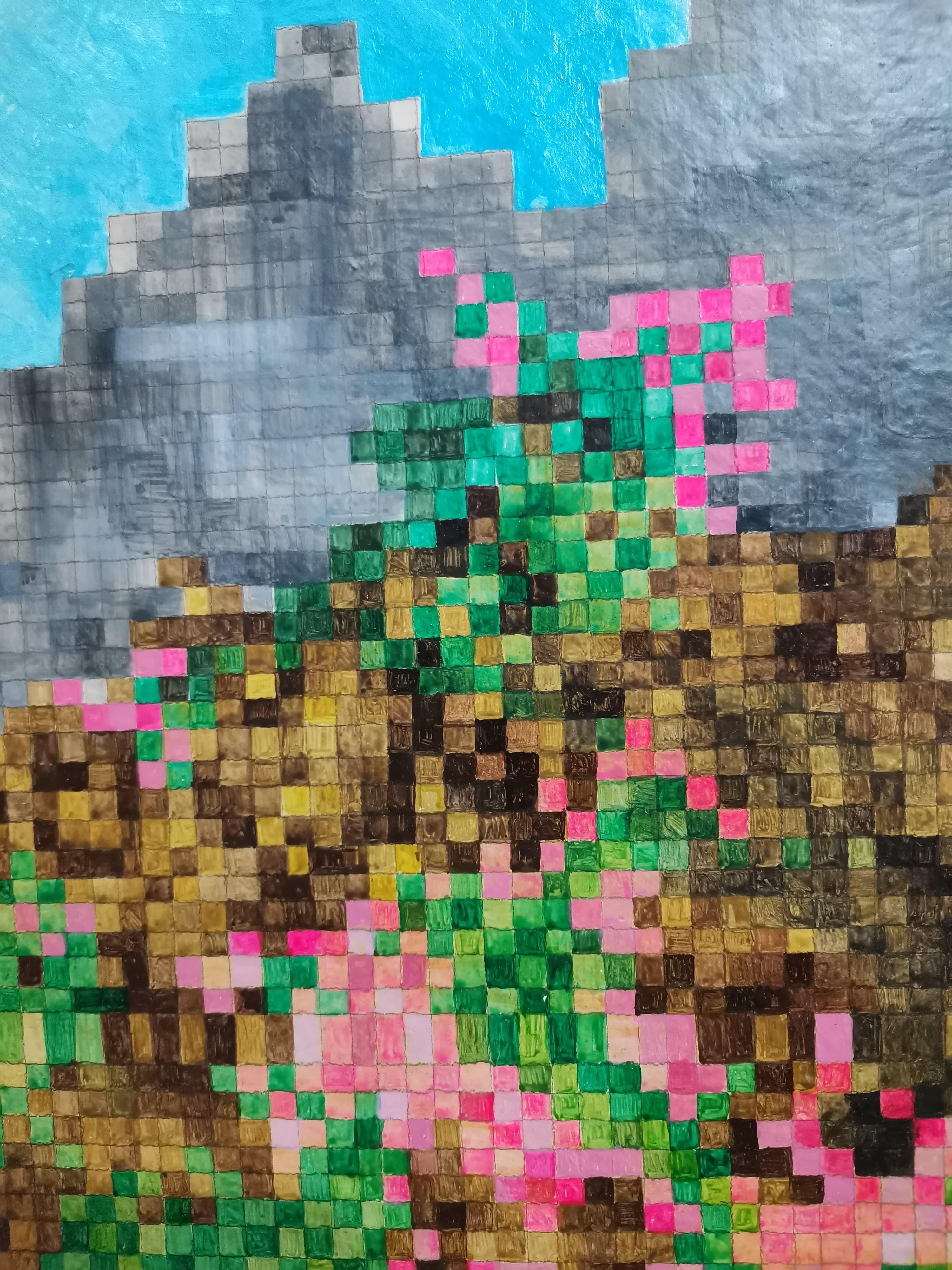 Landscape, Hypermorph Garden 5.0, Pixel, Mountains im Angebot 2