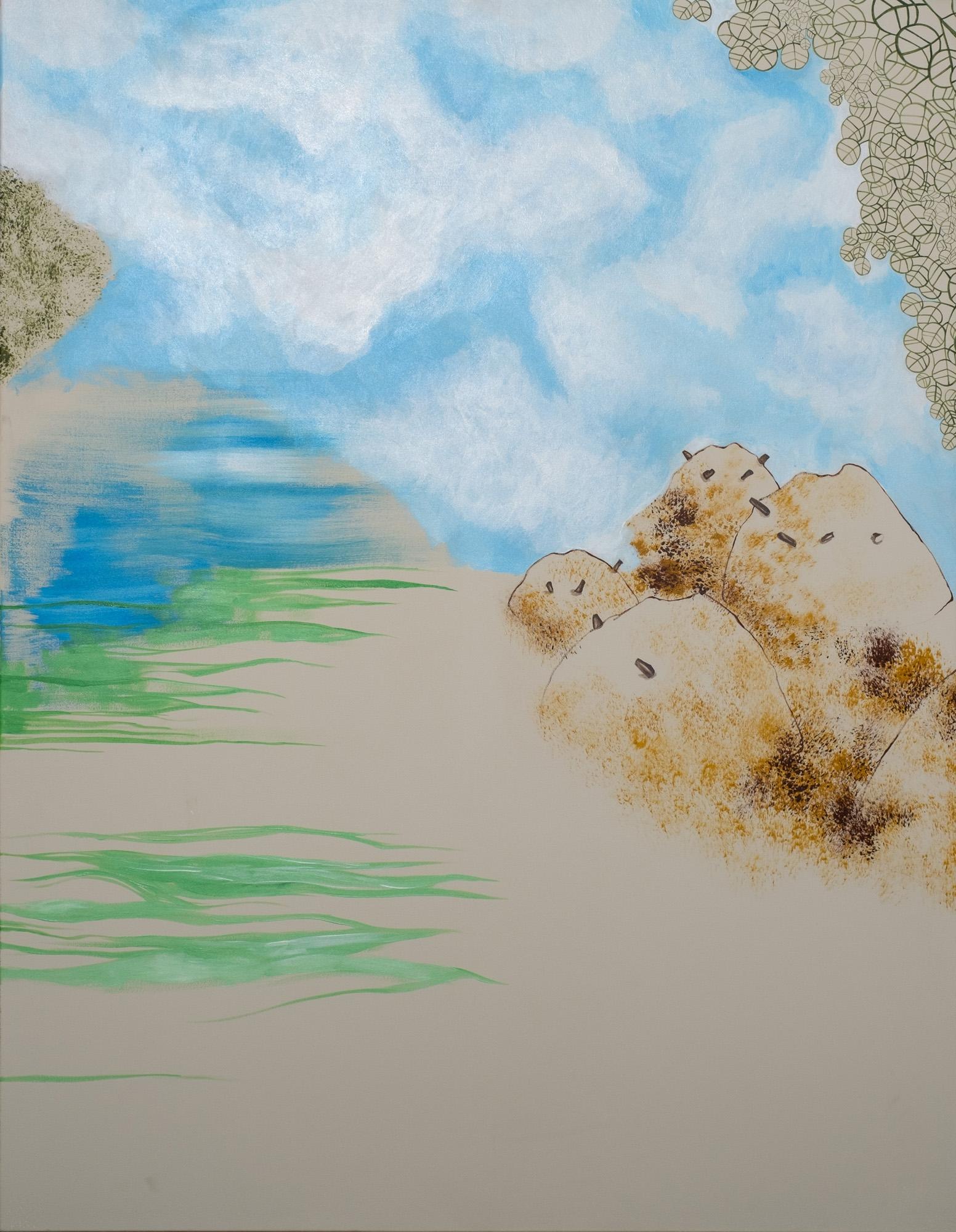 Landscape, Mangrove, Extra Large Painting, Inspired by Nature, Natural Landscape For Sale 7