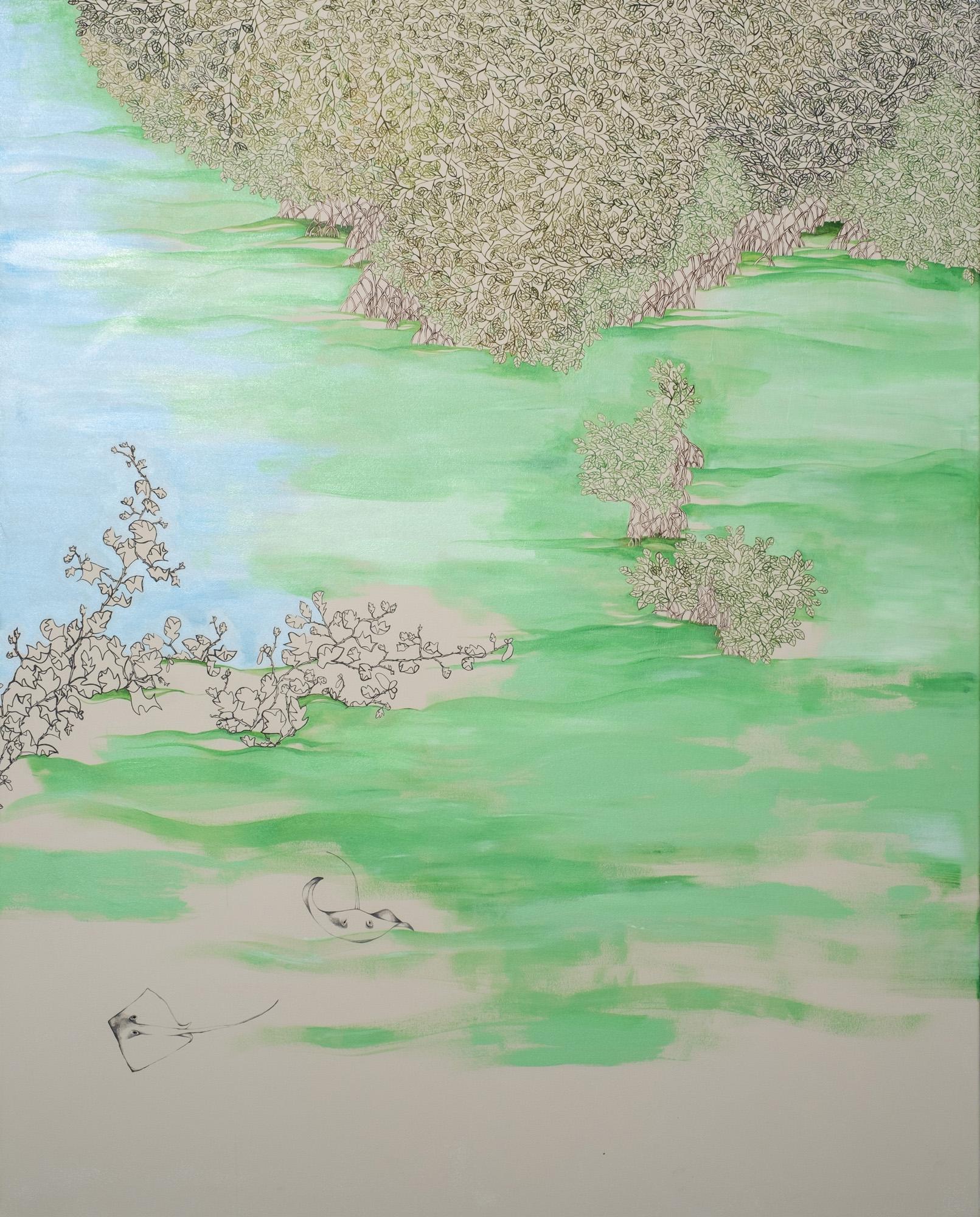 Landscape, Mangrove, Extra Large Painting, Inspired by Nature, Natural Landscape For Sale 1