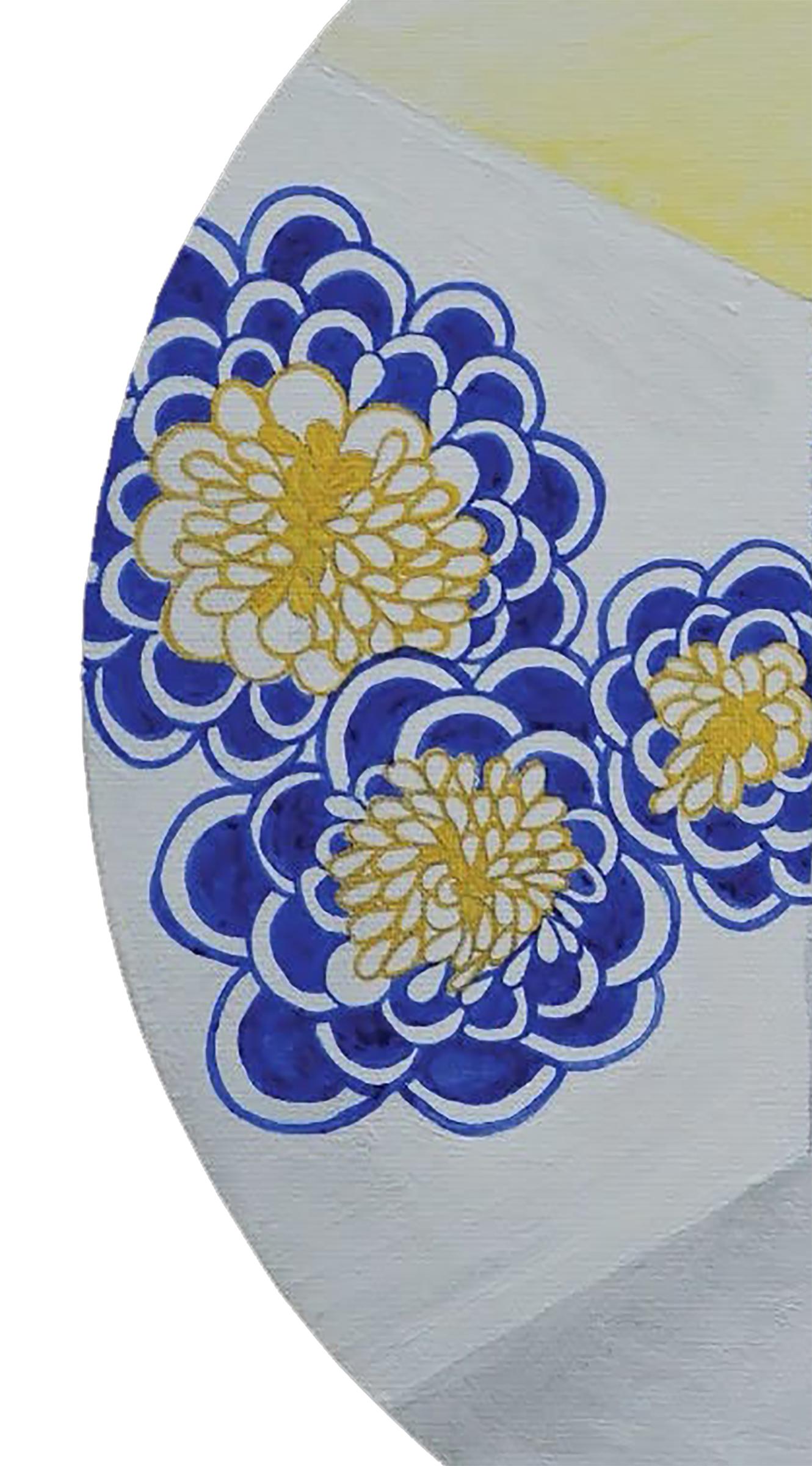 Modern Garden, Contemporary, 21st century, Landscape, Florals - Painting by Fuen Chin