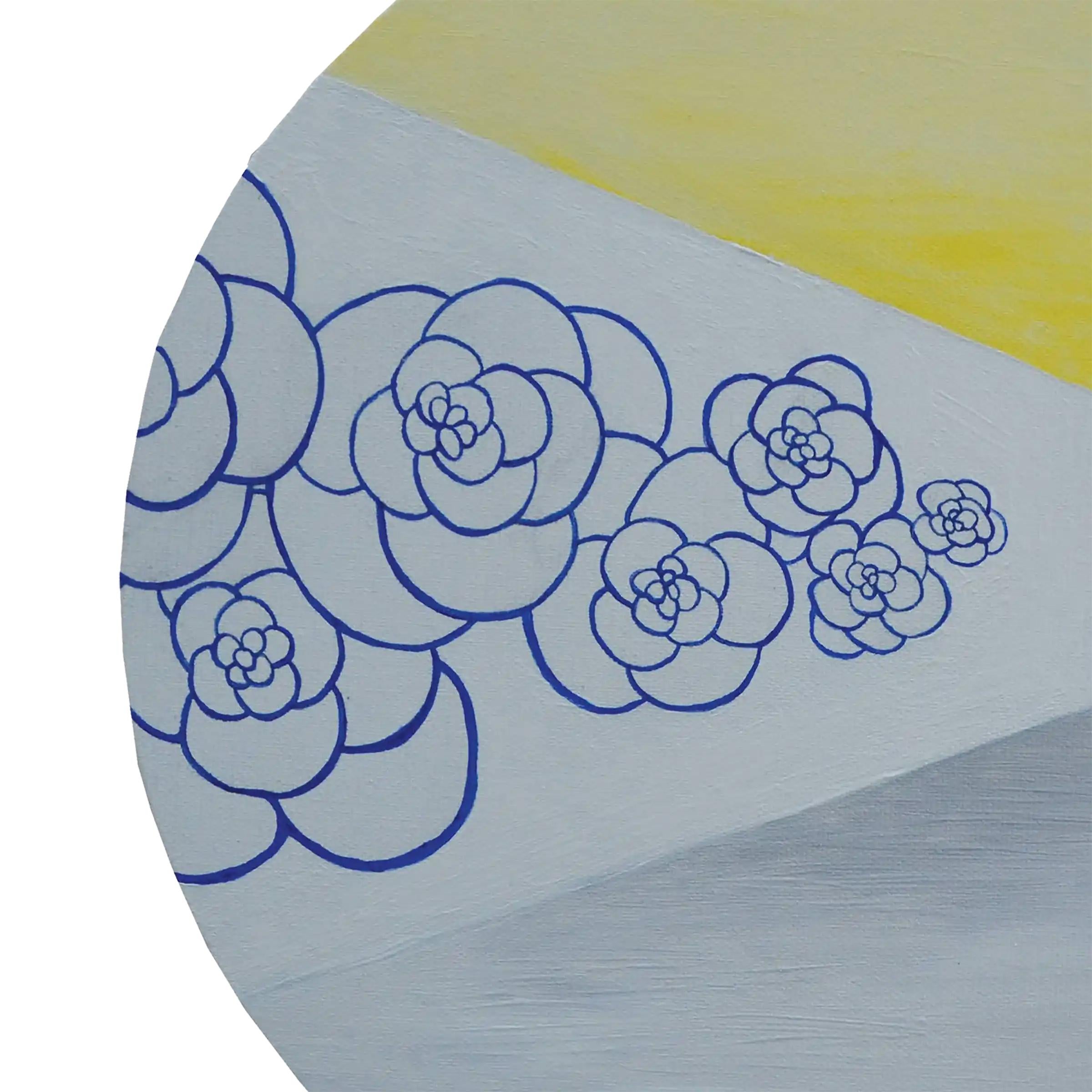 Modern Garden, Contemporary, 21st century, Landscape, Florals - Painting by Fuen Chin