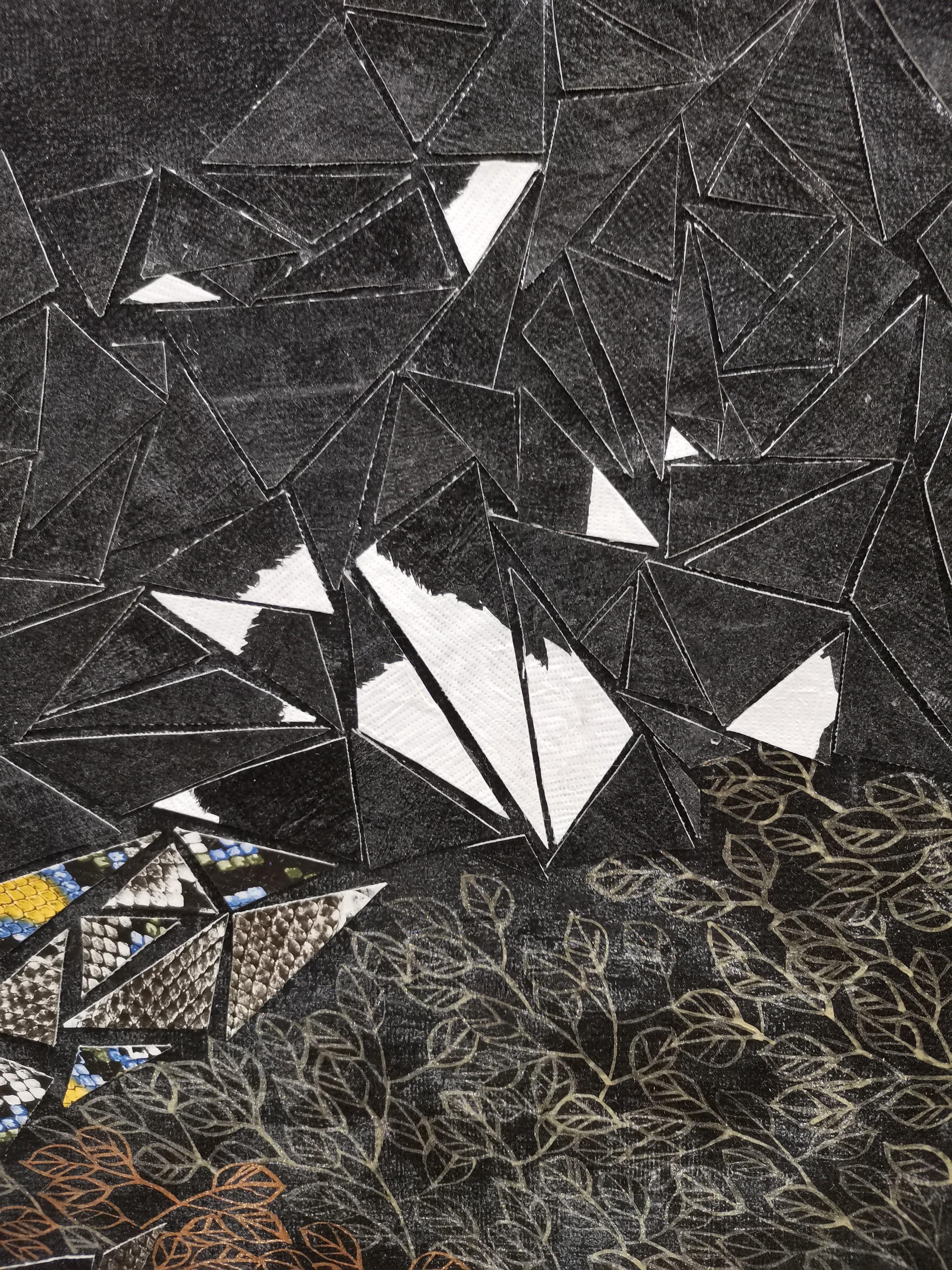 The Great Rivers & Mountains, Landscape, Extra-Large Artwork, Mixed-media in vendita 7