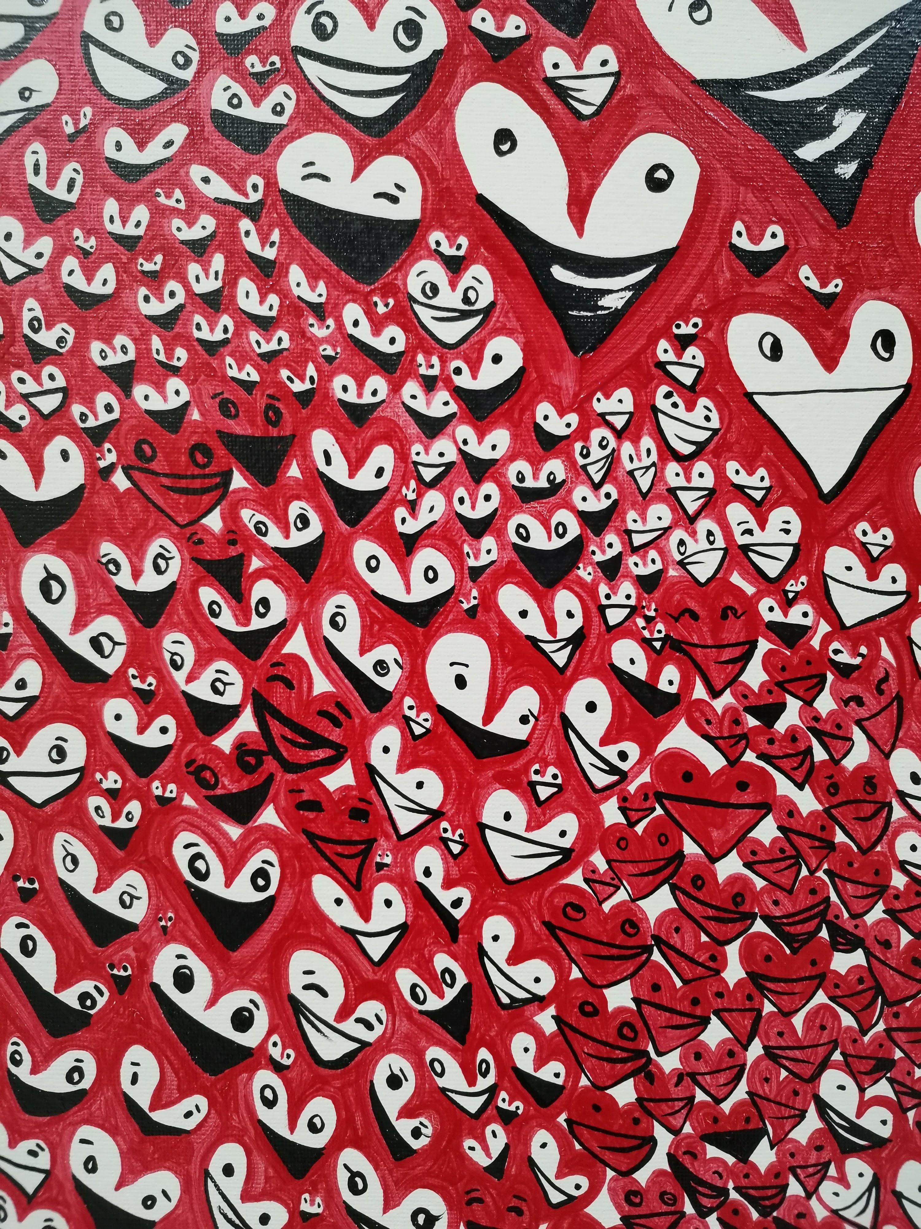 Rojo, San Valentín sano, Expresionista abstracto, figurativo, Amor en venta 6