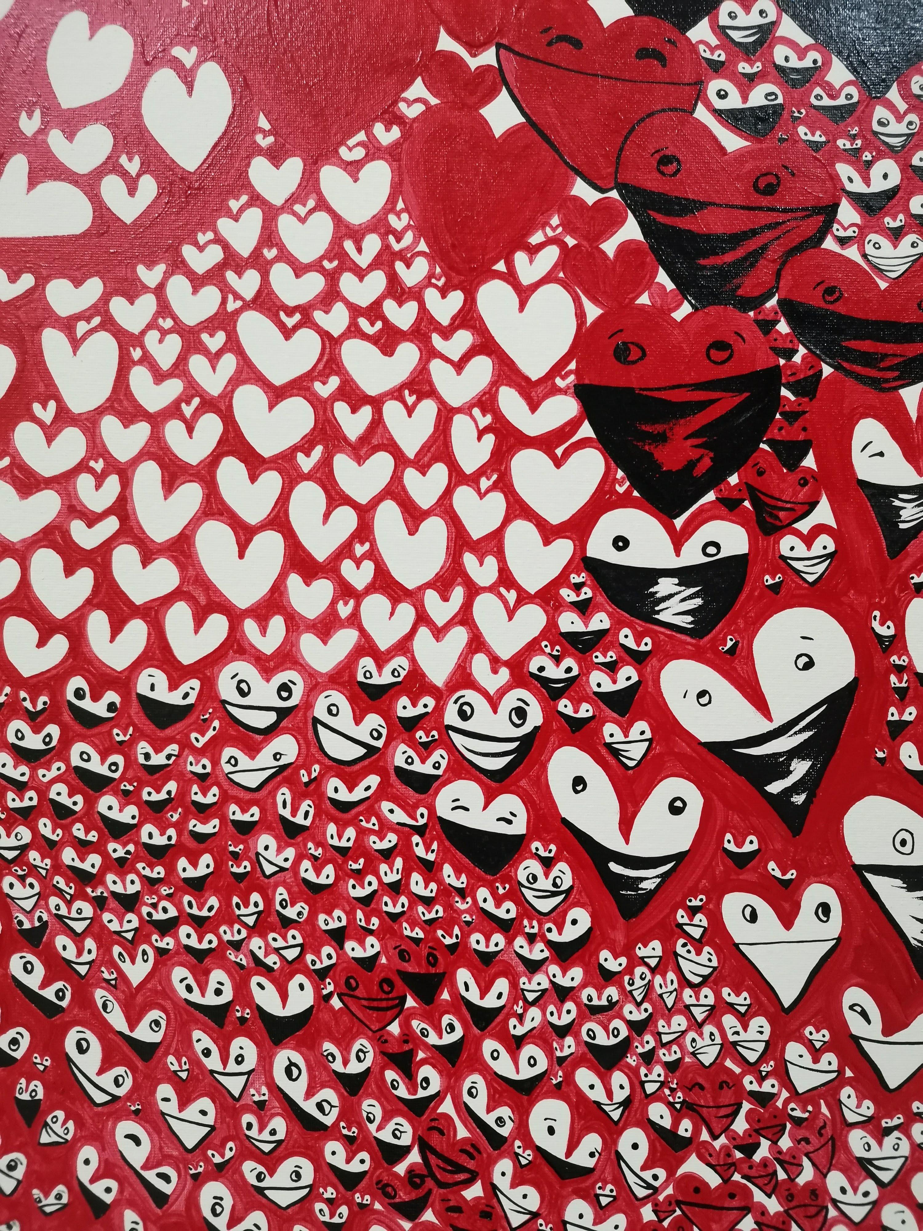 Rojo, San Valentín sano, Expresionista abstracto, figurativo, Amor en venta 7