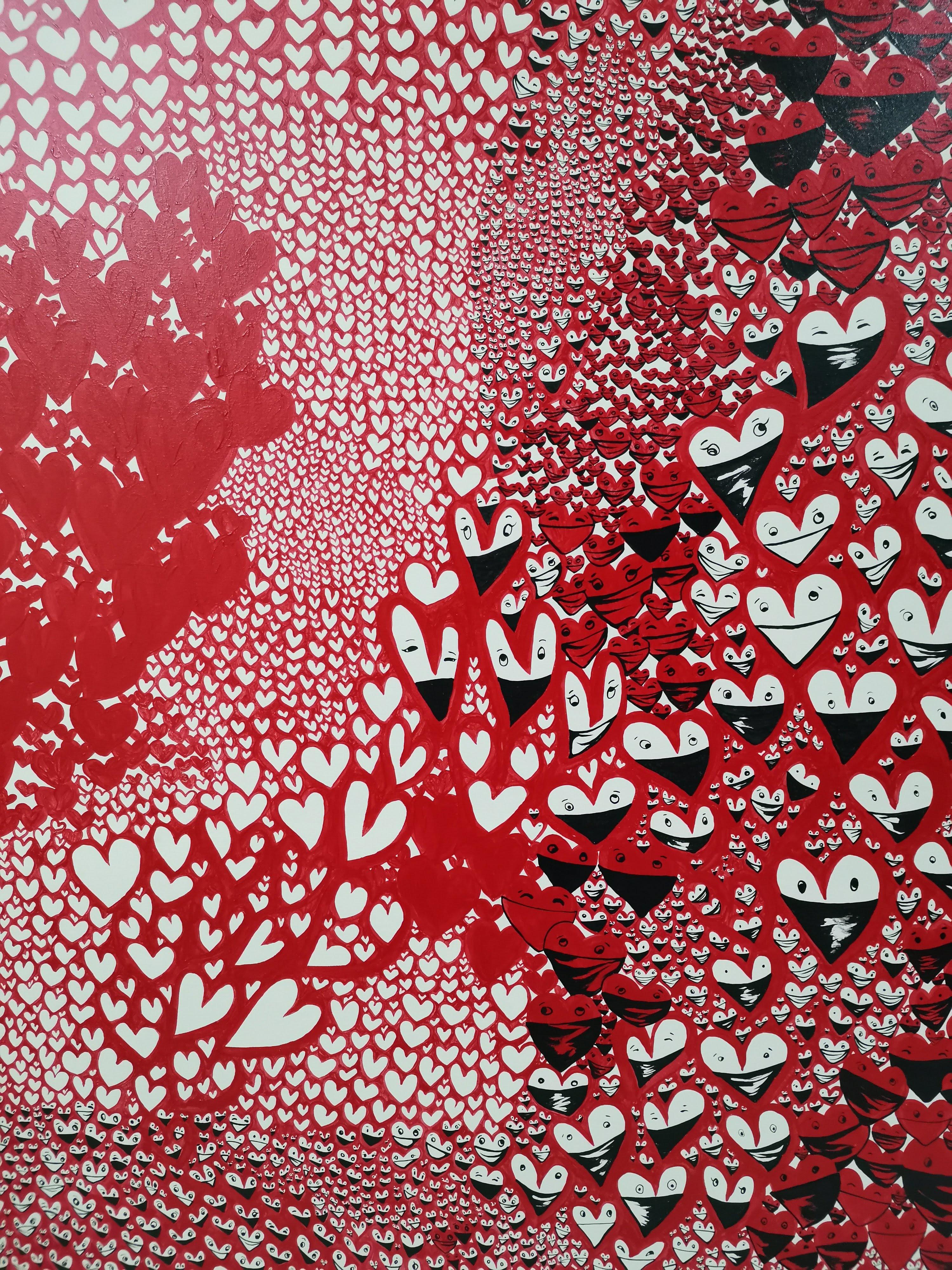 Rojo, San Valentín sano, Expresionista abstracto, figurativo, Amor en venta 8