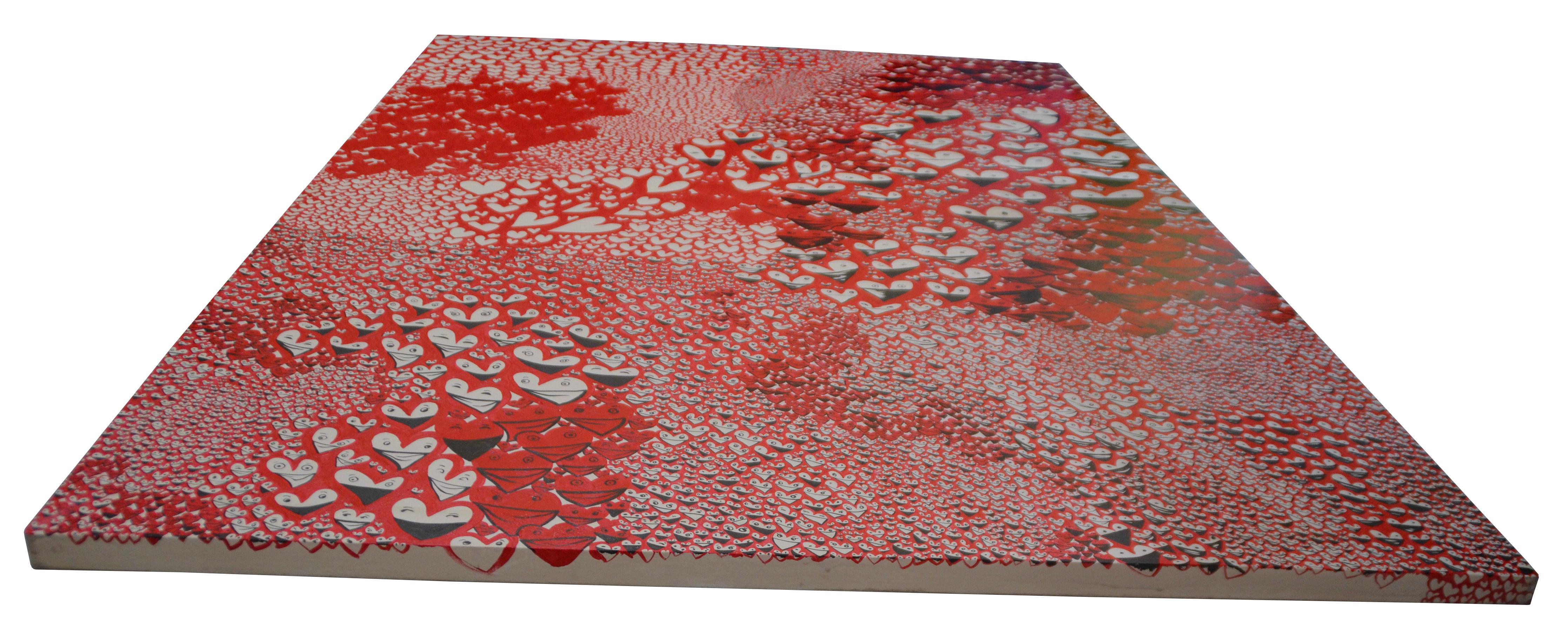 Rojo, San Valentín sano, Expresionista abstracto, figurativo, Amor en venta 13
