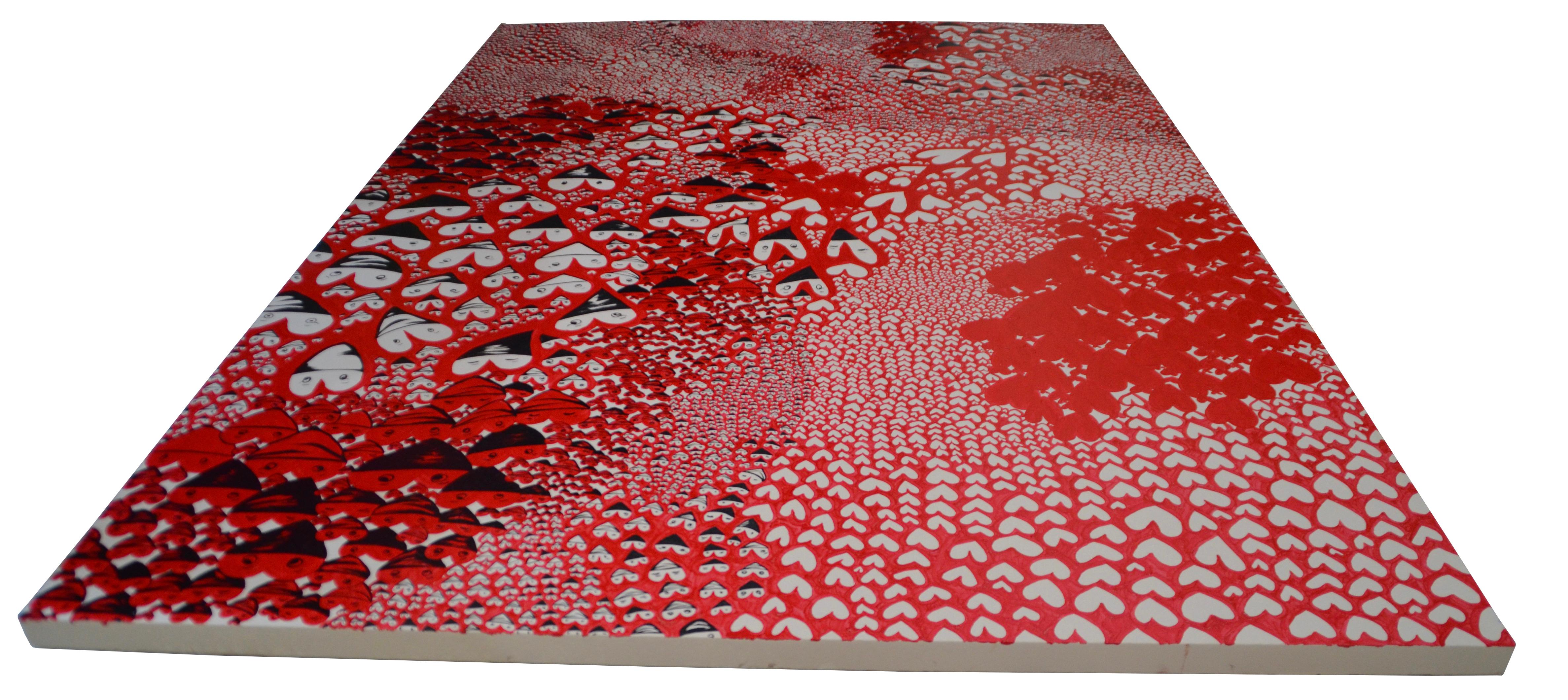 Rojo, San Valentín sano, Expresionista abstracto, figurativo, Amor en venta 14