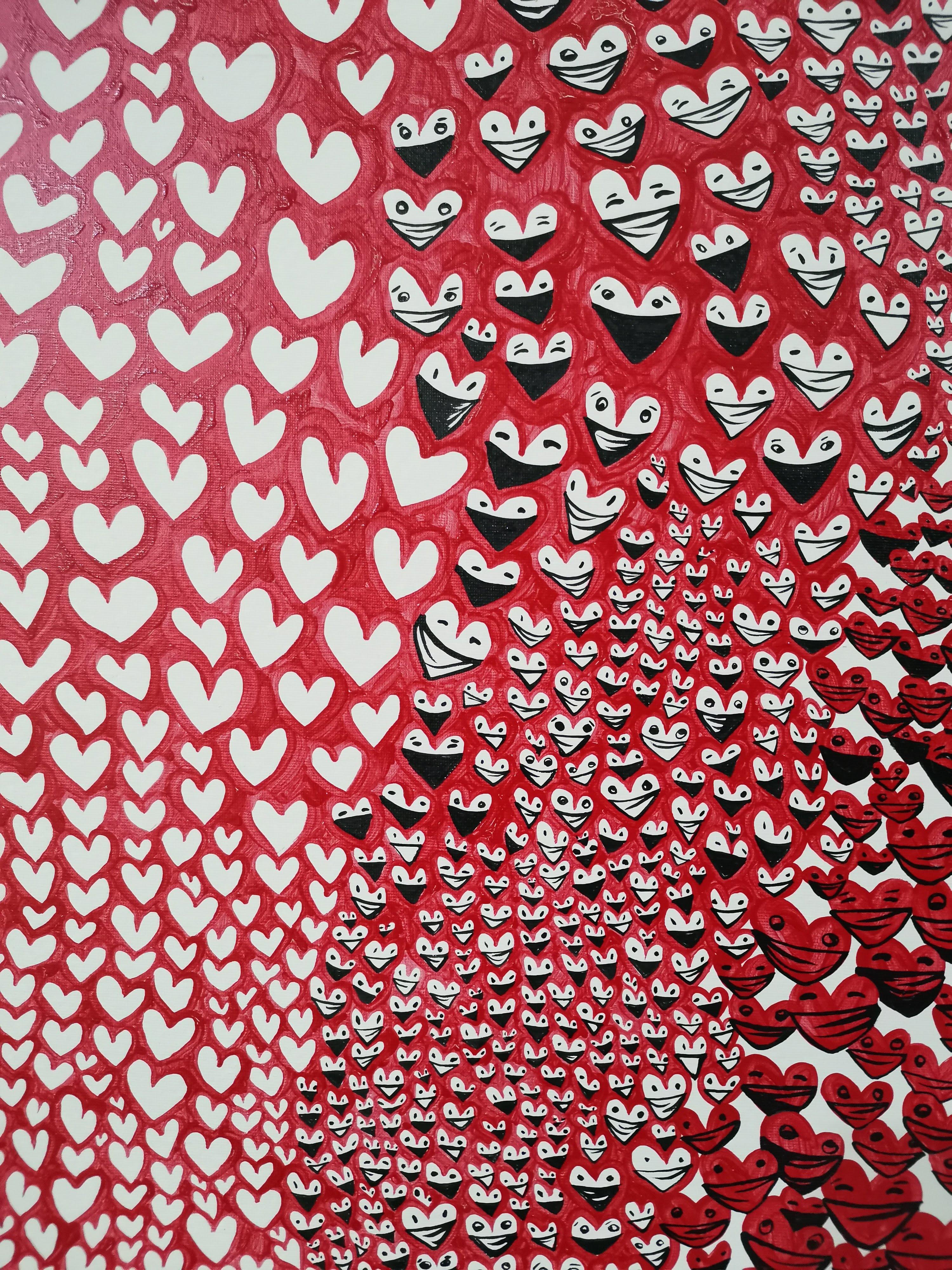 Rojo, San Valentín sano, Expresionista abstracto, figurativo, Amor en venta 4