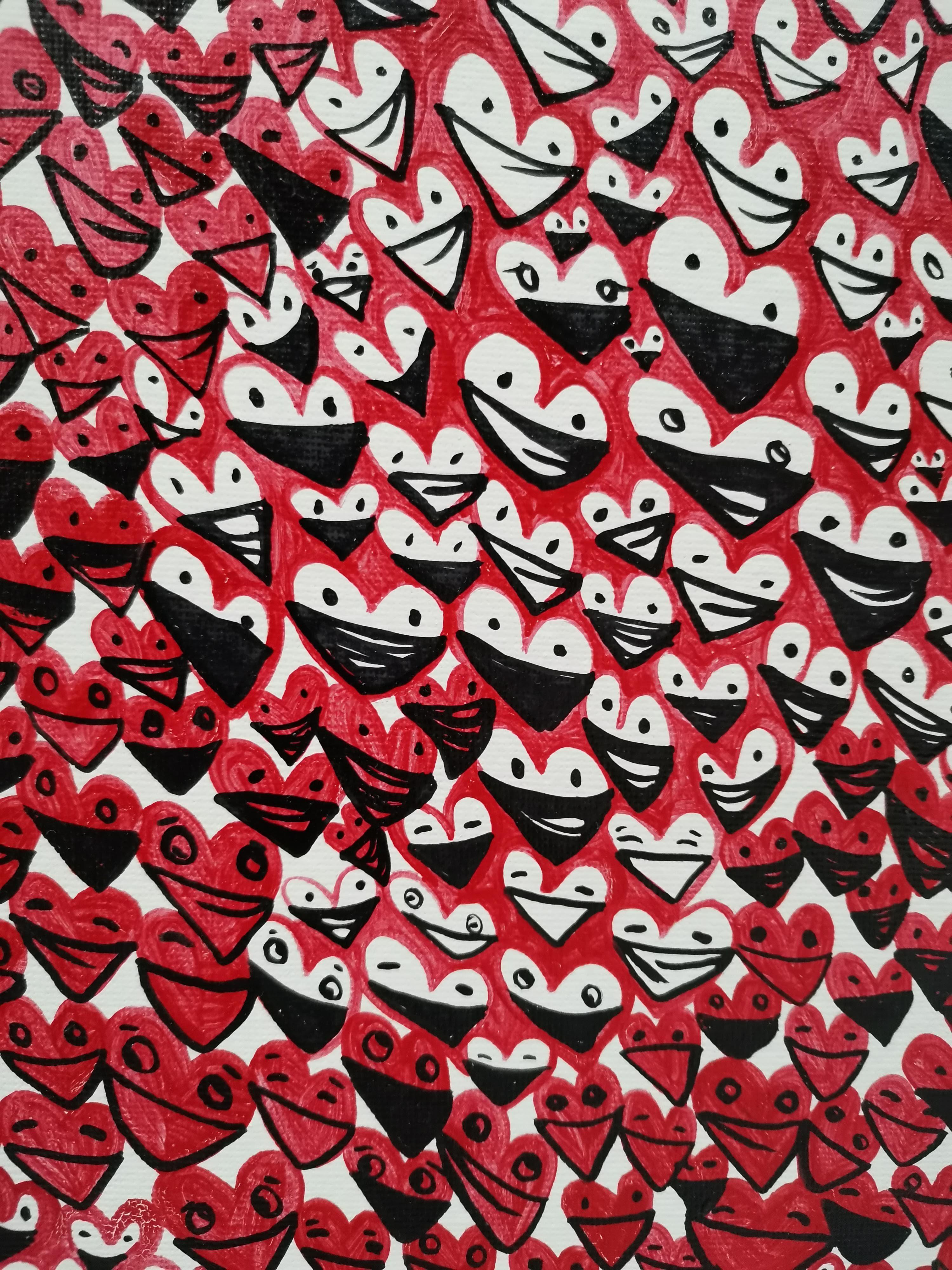 Rojo, San Valentín sano, Expresionista abstracto, figurativo, Amor en venta 5
