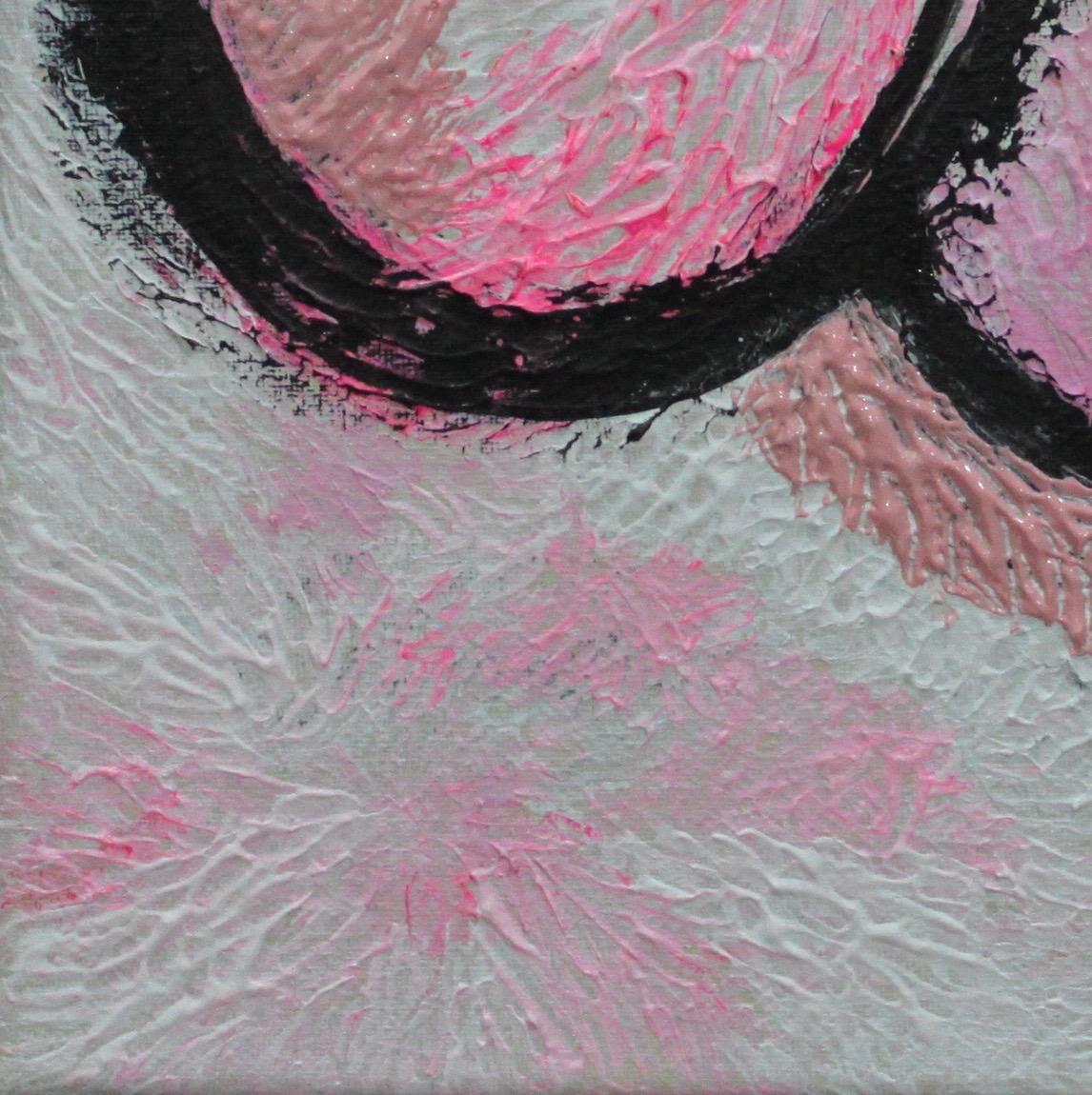 Blüte, Winterstice, Abstrakter Impressionismus, Rosa, Blumen, Blumen-Blumen-Blumenschliff (Grau), Abstract Painting, von Fuen Chin