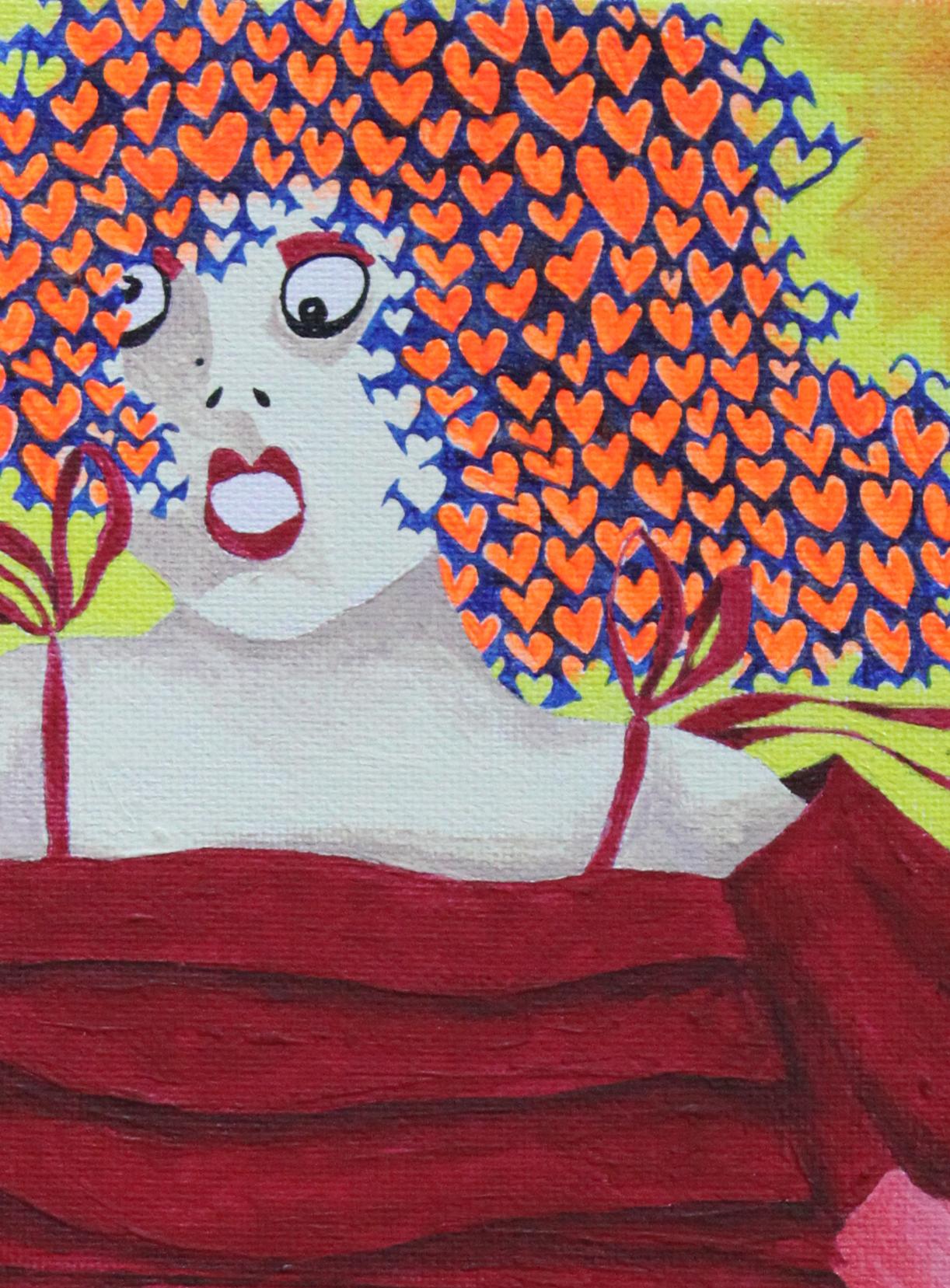 Alice, Artista donna, Espressionista, Alter-ego, Primavera, Colorata - Painting Contemporaneo di Fuen Chin