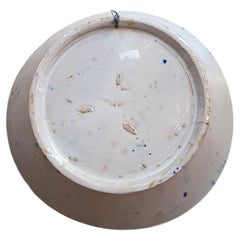 Glazed or enameled ceramic bowl or basin from Fajalauza, Granada, 19th century