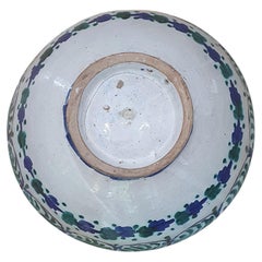 Fuente Glazed or enameled ceramic bowl or basin from Fajalauza, Granada, 20th c