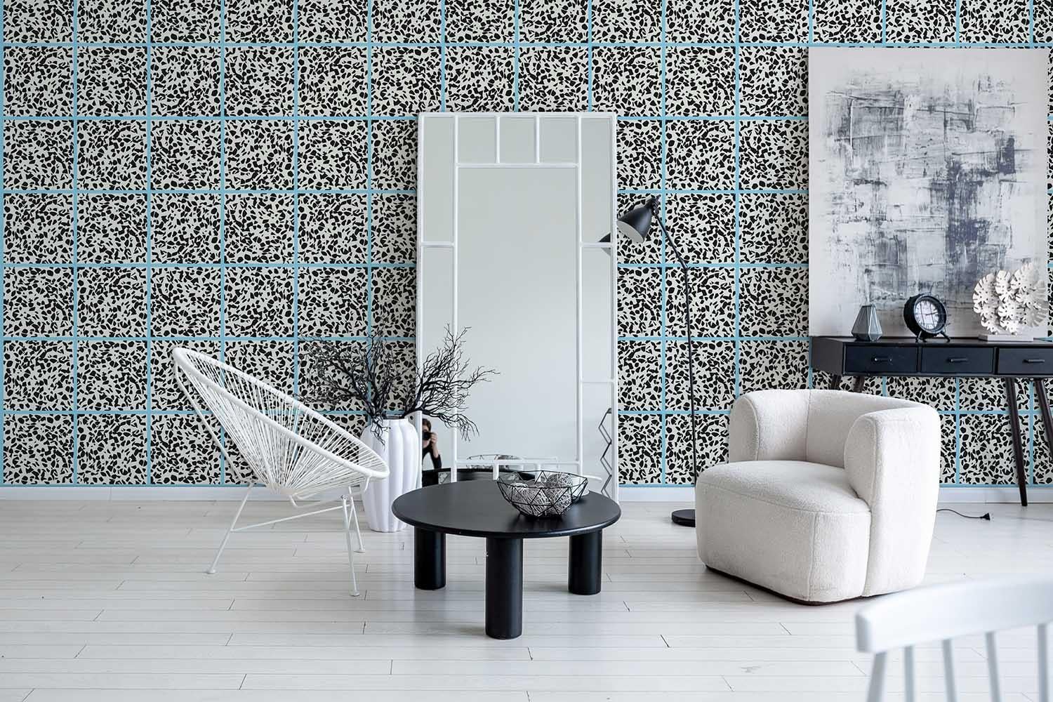 Fuga Blue Java, Wallpaper, Racconti Collection by Studio Lievito In New Condition For Sale In Firenze, IT