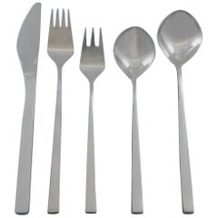 Fuga by Lundtofte Stainless Steel Flatware Set Service 30 Pieces Estate Modern