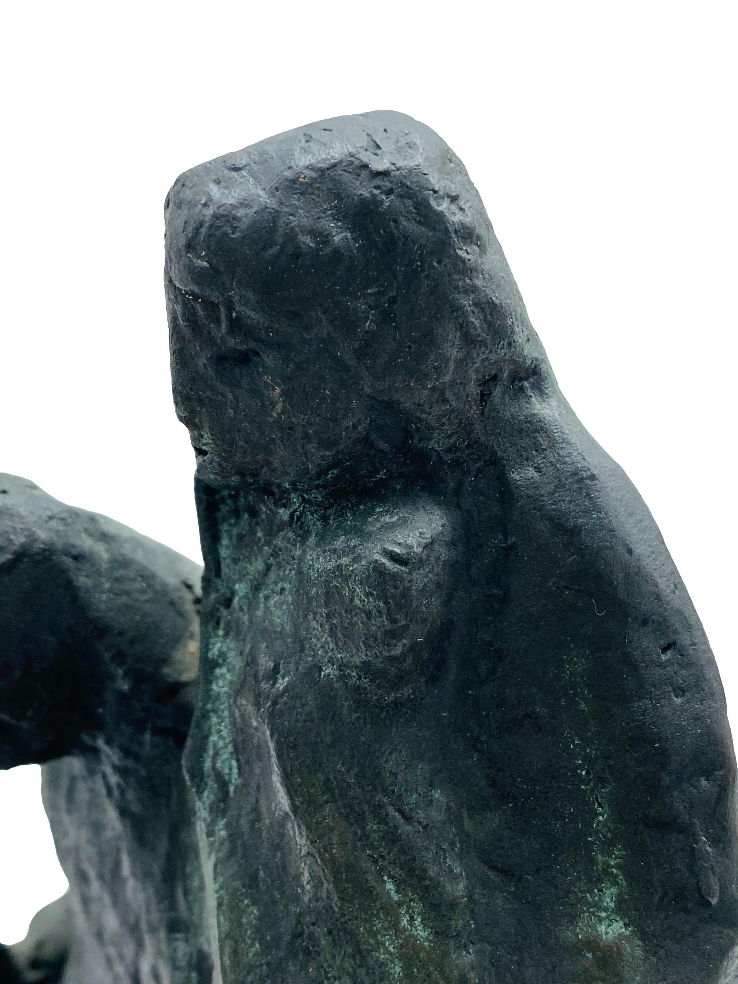 Italian Fuga d'Egitto, Arturo Martini, Bronze Sculpture For Sale