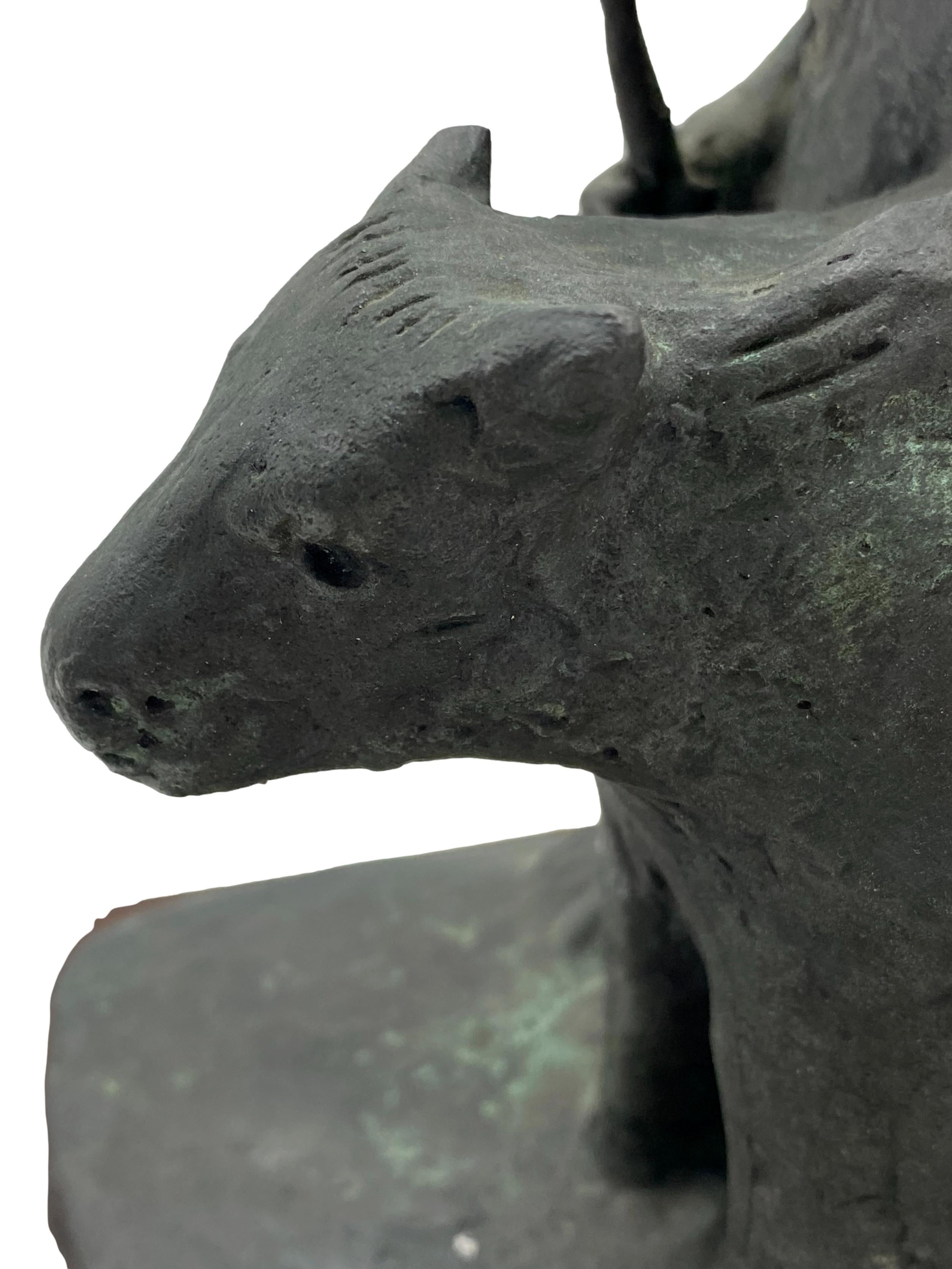 Fuga d'Egitto, Arturo Martini, Bronze Sculpture In Good Condition For Sale In Naples, IT