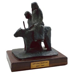 Fuga d'Egitto, Arturo Martini, Bronze Sculpture