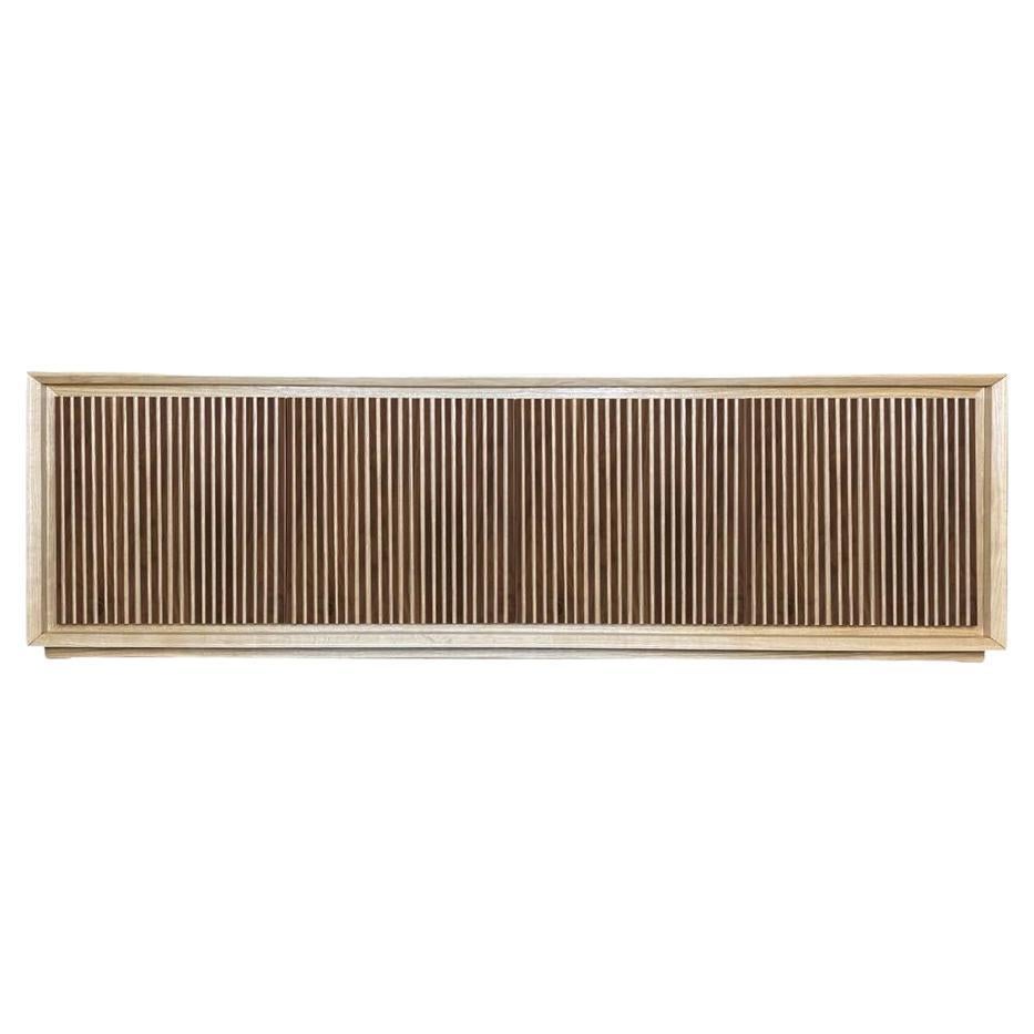 Fuga Noce Due 4-Door Grooved Sideboard by Mascia Meccani